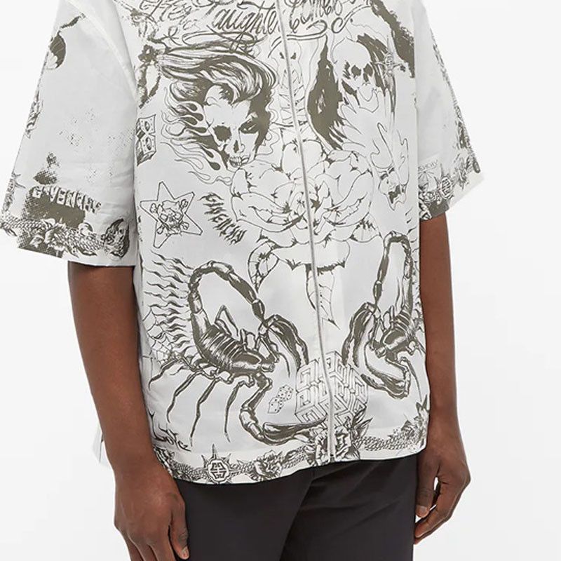 Givenchy Givenchy Graphic Print Zip-Up Shirt Size L Size US L / EU 52-54 / 3 - 12 Thumbnail