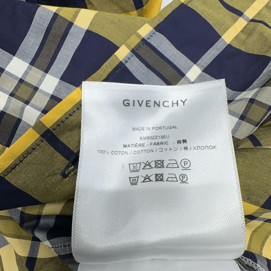 Givenchy Givenchy Yellow Plaid Short Sleeve Shirt Size 38 Size US S / EU 44-46 / 1 - 5 Thumbnail