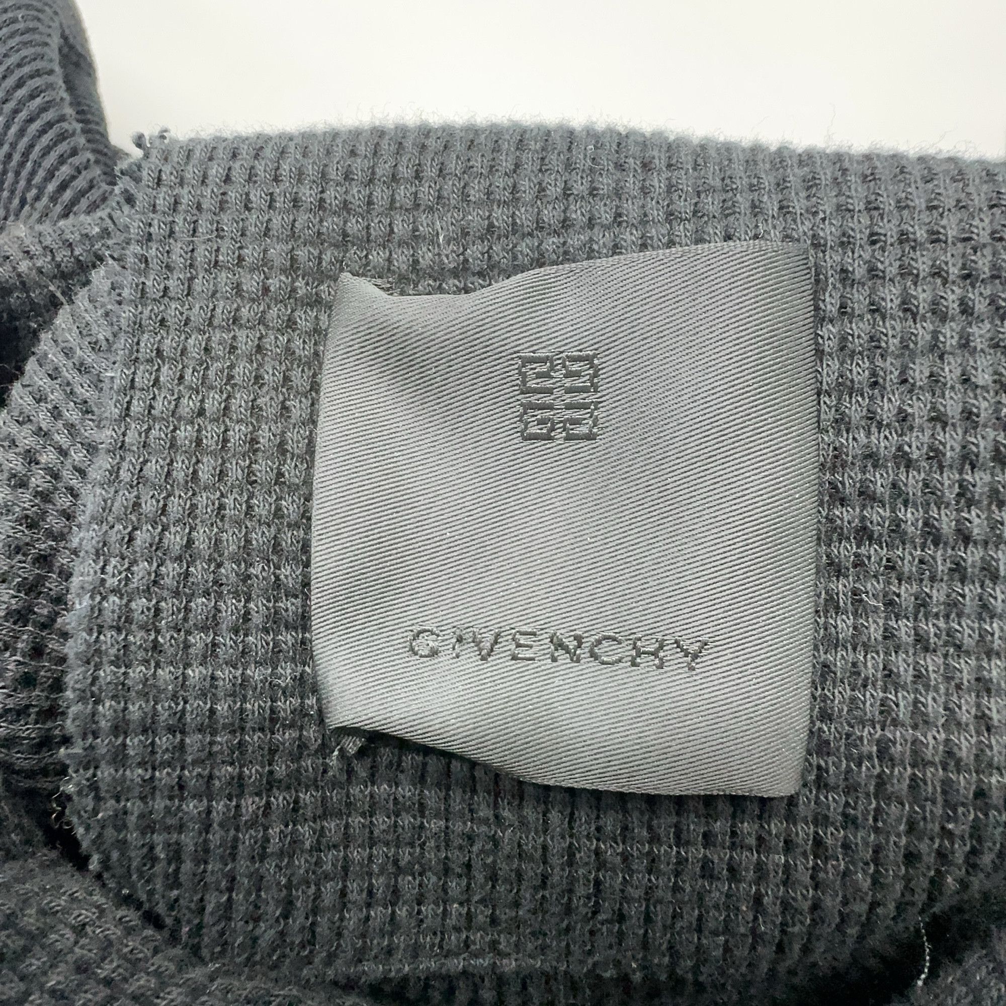 Givenchy Givenchy Waffle Knit Logo Hoodie Size M Size US M / EU 48-50 / 2 - 3 Thumbnail