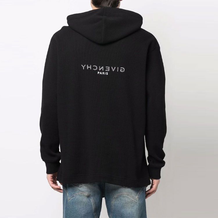 Givenchy Givenchy Waffle Knit Logo Hoodie Size M Size US M / EU 48-50 / 2 - 12 Thumbnail