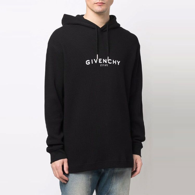 Givenchy Givenchy Waffle Knit Logo Hoodie Size M Size US M / EU 48-50 / 2 - 13 Thumbnail