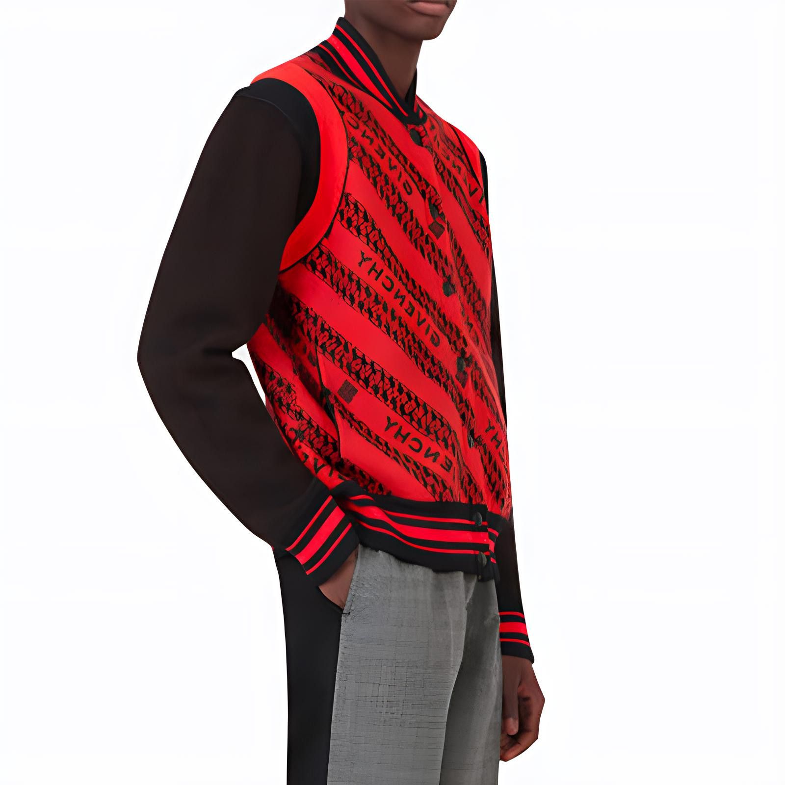 Givenchy Givenchy Logo Knit Bomber Jacket Size XL Size US XL / EU 56 / 4 - 11 Thumbnail