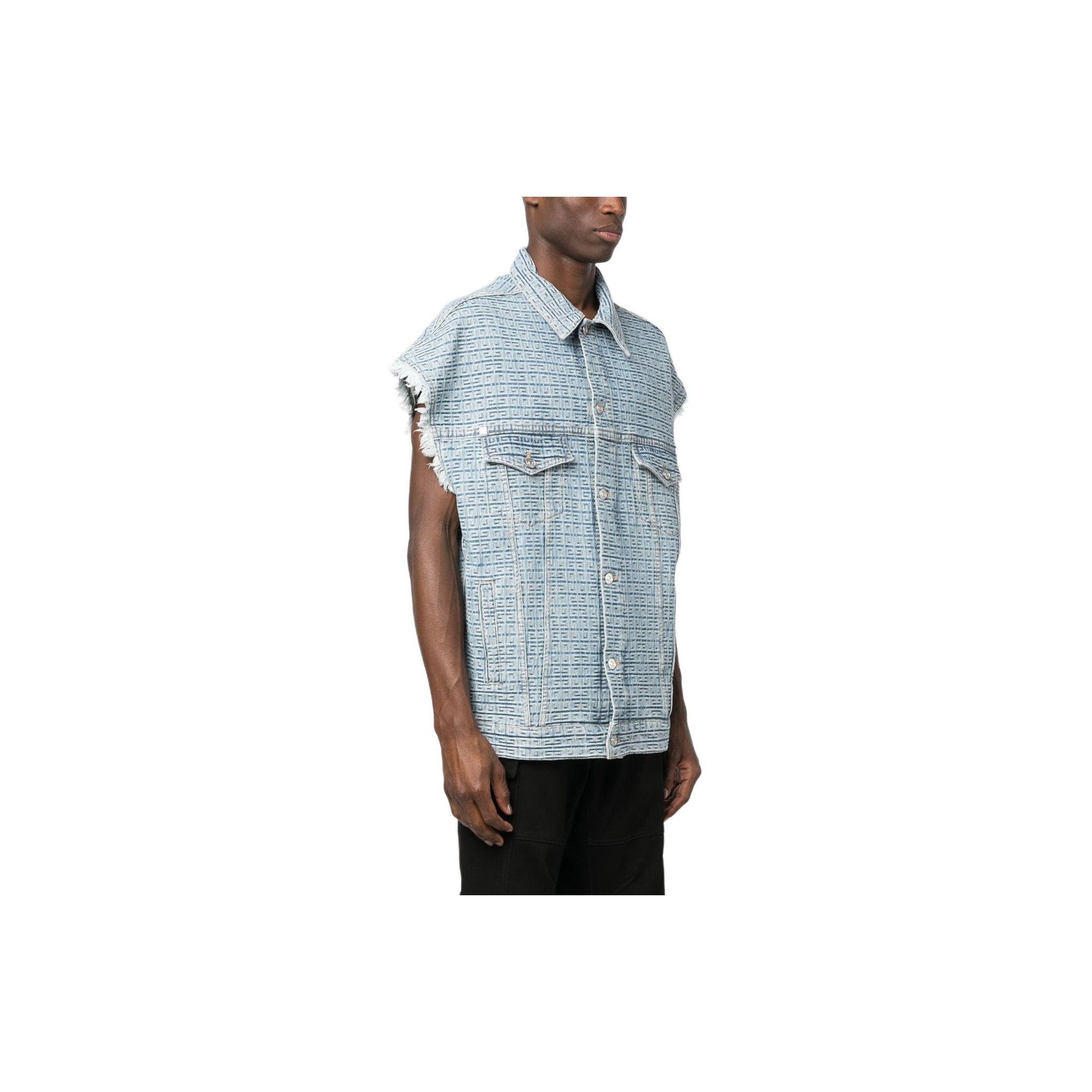Givenchy Givenchy Logo Monogram Denim Vest Size XL Size US XL / EU 56 / 4 - 14 Thumbnail