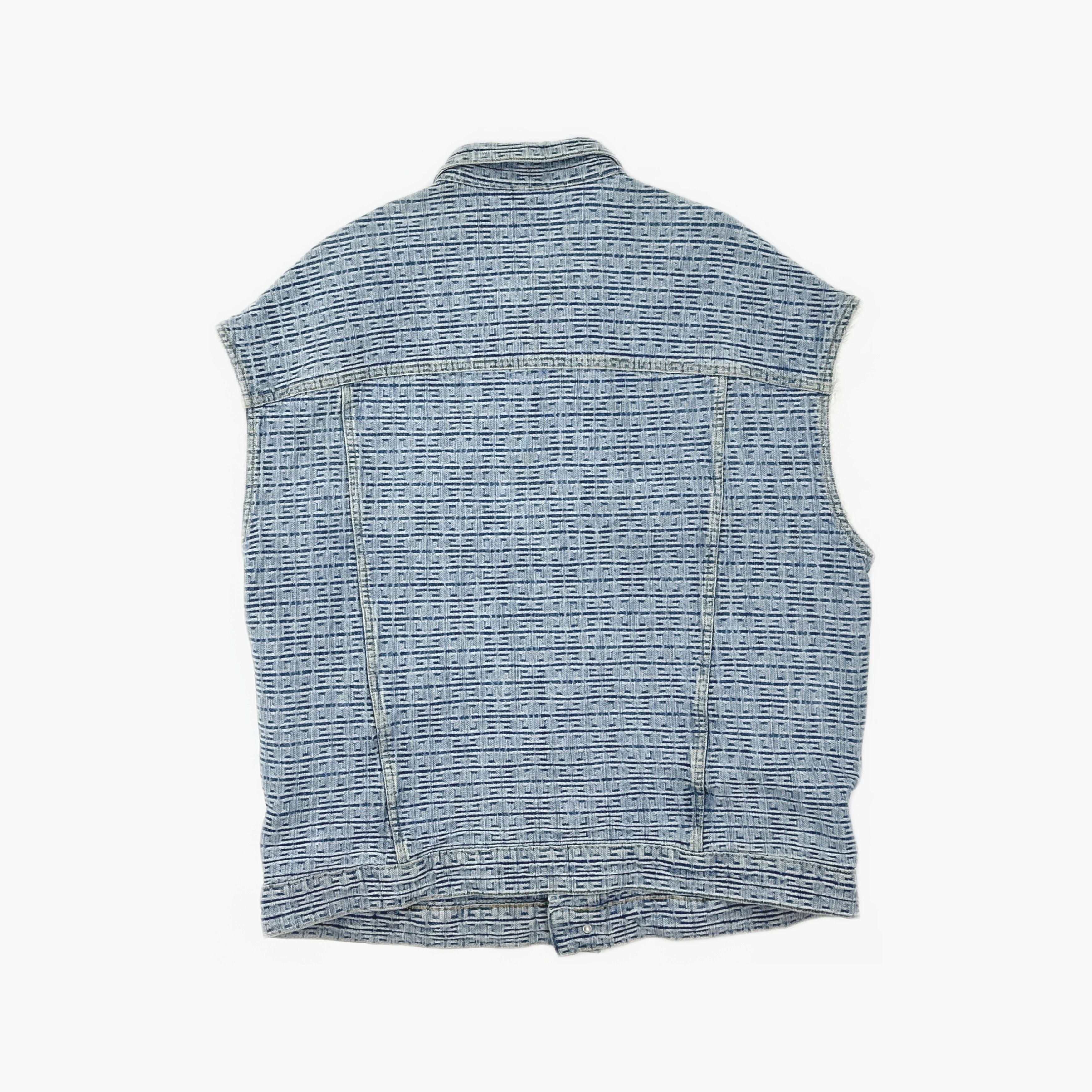 Givenchy Givenchy Logo Monogram Denim Vest Size XL Size US XL / EU 56 / 4 - 2 Thumbnail