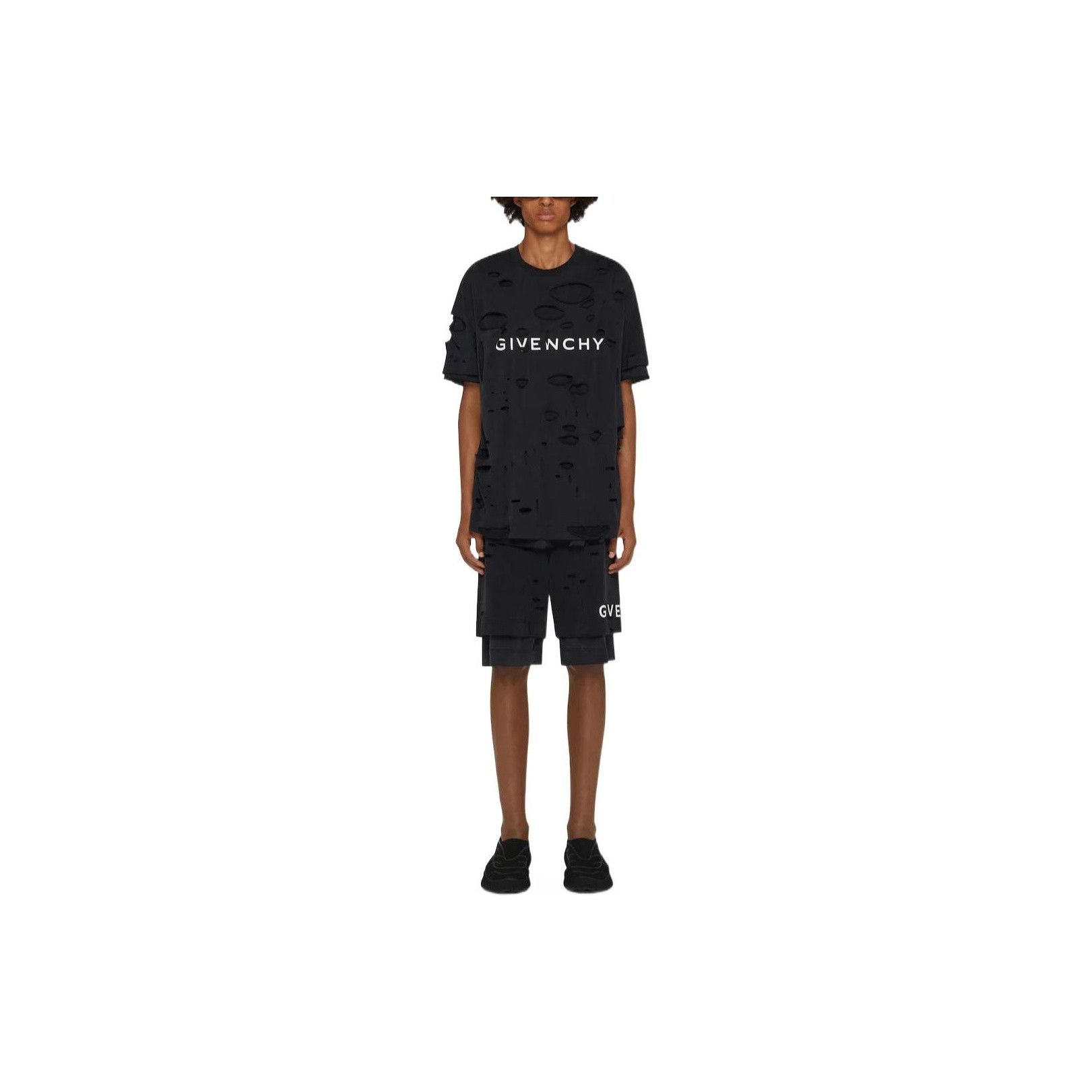 Givenchy Givenchy Distressed Logo T-Shirt XXS Size US XXS / EU 40 - 13 Thumbnail