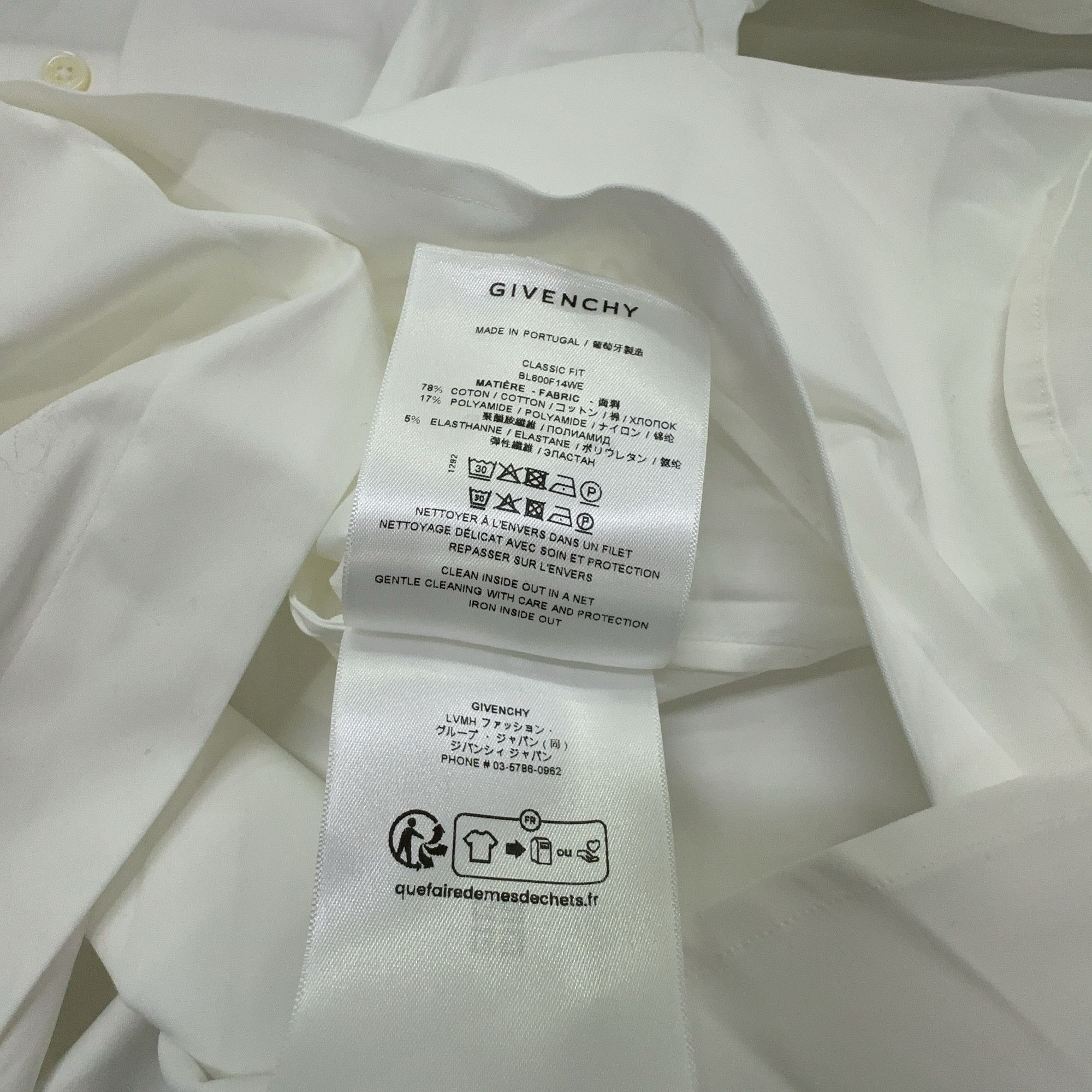 Givenchy Givenchy White Button Up Shirt Size S Size US S / EU 44-46 / 1 - 3 Thumbnail