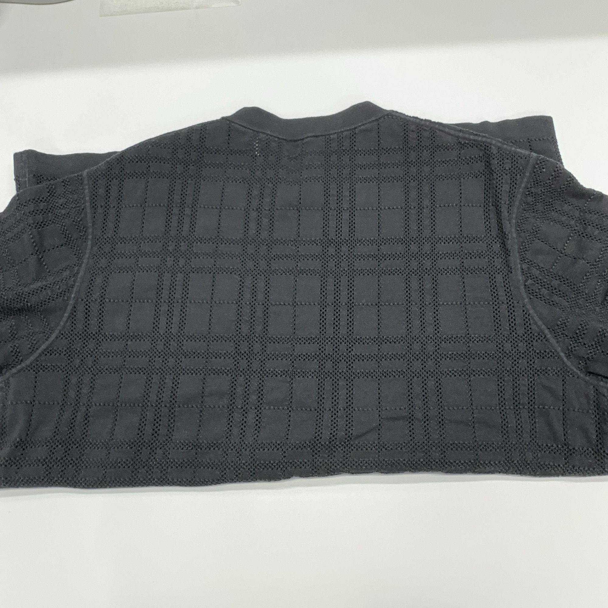 Burberry Burberry Textured Check Short Sleeve T-Shirt Size M Size US M / EU 48-50 / 2 - 9 Thumbnail