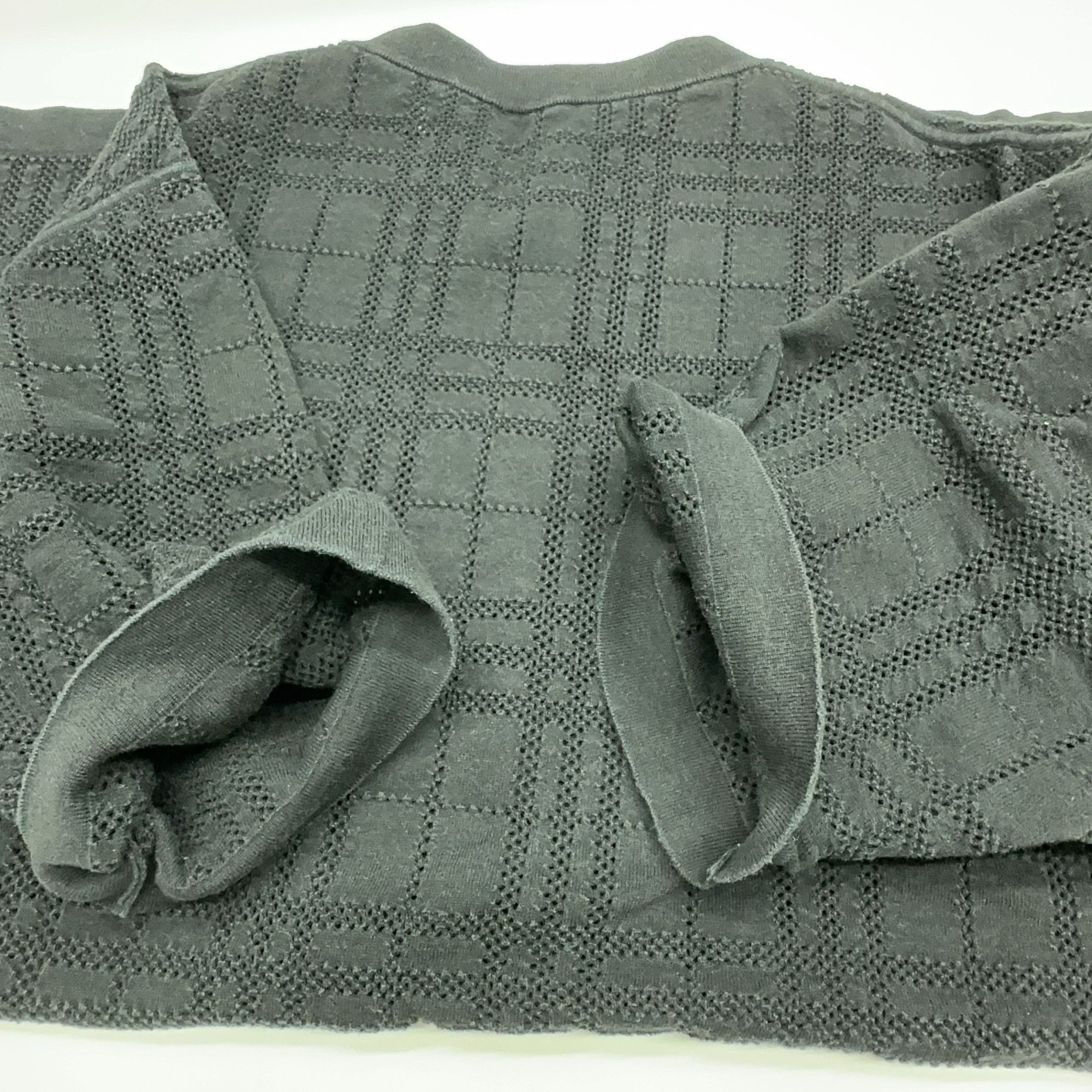 Burberry Burberry Textured Check Short Sleeve T-Shirt Size M Size US M / EU 48-50 / 2 - 11 Thumbnail