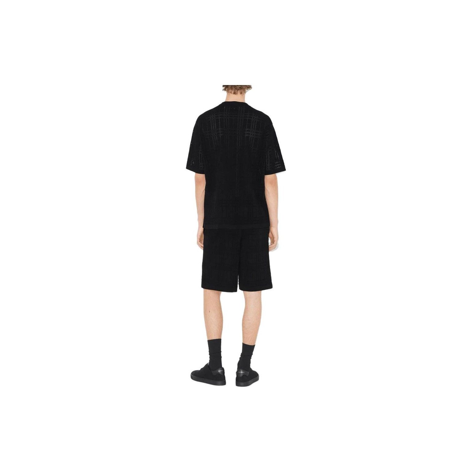 Burberry Burberry Textured Check Short Sleeve T-Shirt Size M Size US M / EU 48-50 / 2 - 14 Thumbnail