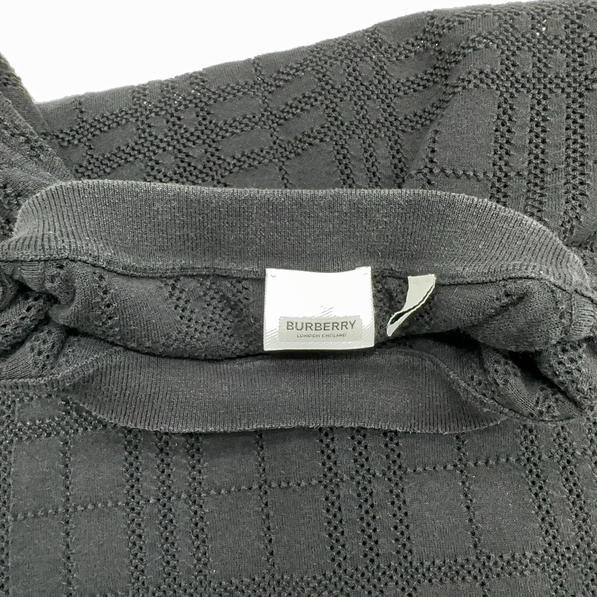 Burberry Burberry Textured Check Short Sleeve T-Shirt Size M Size US M / EU 48-50 / 2 - 5 Thumbnail