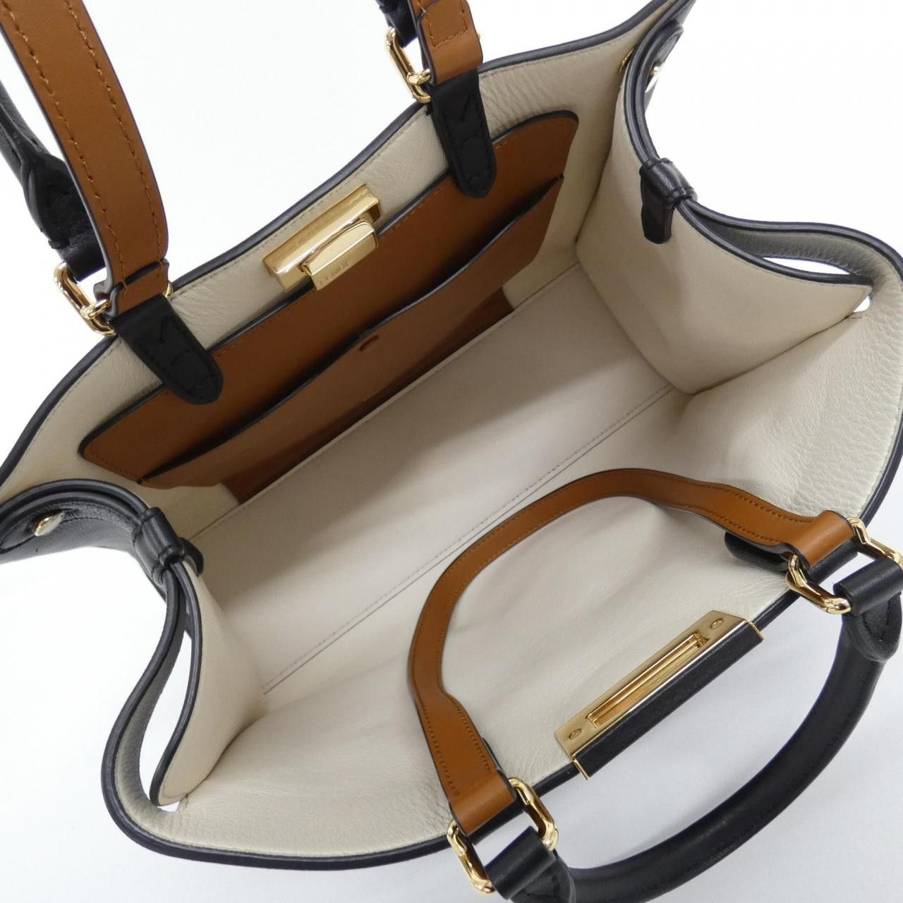 Fendi Fendi Fendi Peekaboo X Tote Calf Leather Handbag Leather Tote Bag 8BH377 ABHS DUTY FREE for USA Size ONE SIZE - 6 Thumbnail