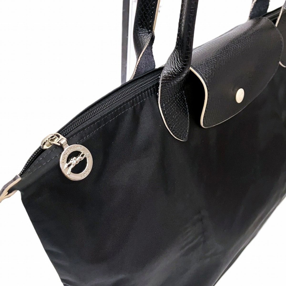 Longchamp Longchamp Longchamp Le Pliage Nylon Tote Bag Leather Tote Bag DUTY FREE for USA Size ONE SIZE - 7 Thumbnail