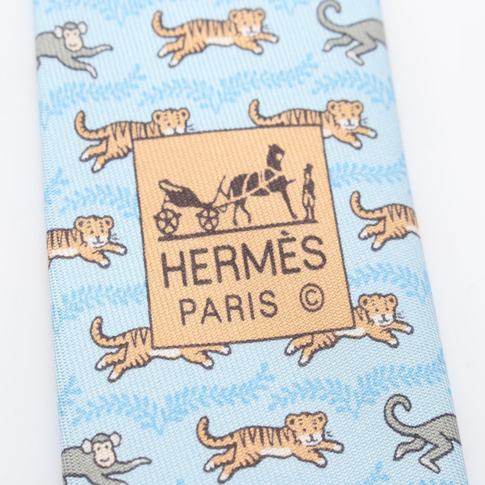 Hermes Hermes Hermes Silk Necktie Textile Necktie DUTY FREE for USA Size ONE SIZE - 4 Thumbnail