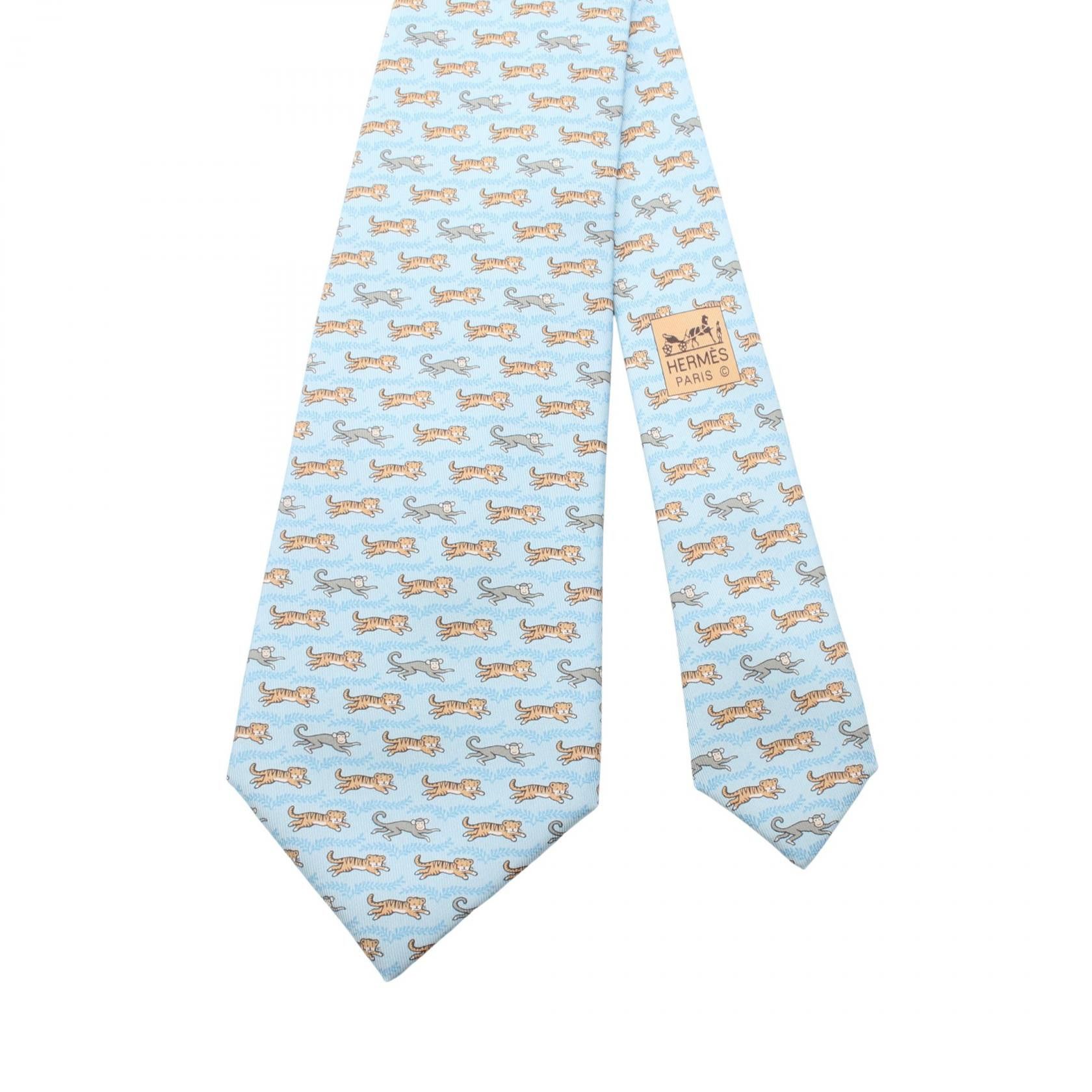 Hermes Hermes Hermes Silk Necktie Textile Necktie DUTY FREE for USA Size ONE SIZE - 2 Thumbnail