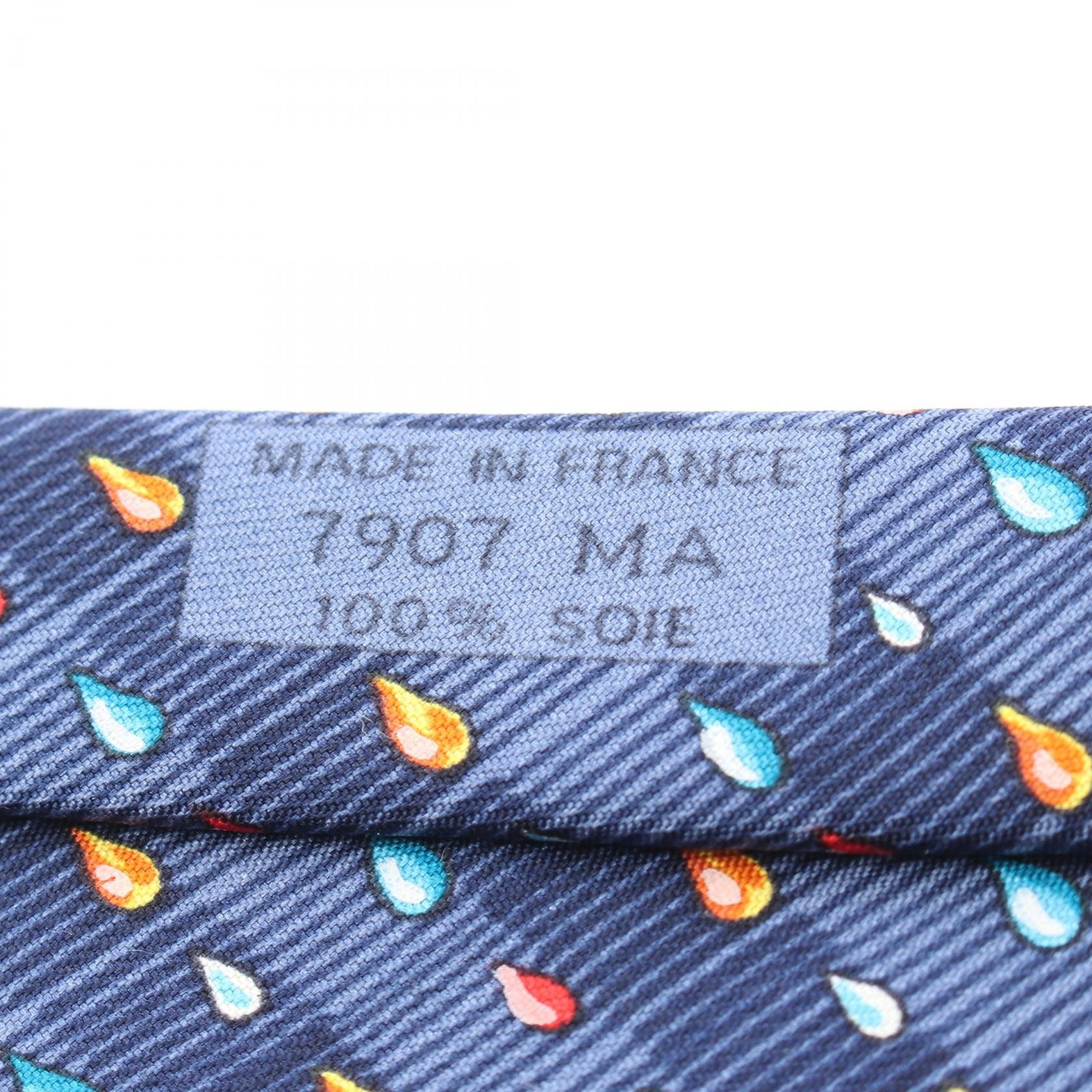Hermes Hermes Hermes Raindrop Stripe Silk Necktie Textile Necktie DUTY FREE for USA Size ONE SIZE - 5 Thumbnail