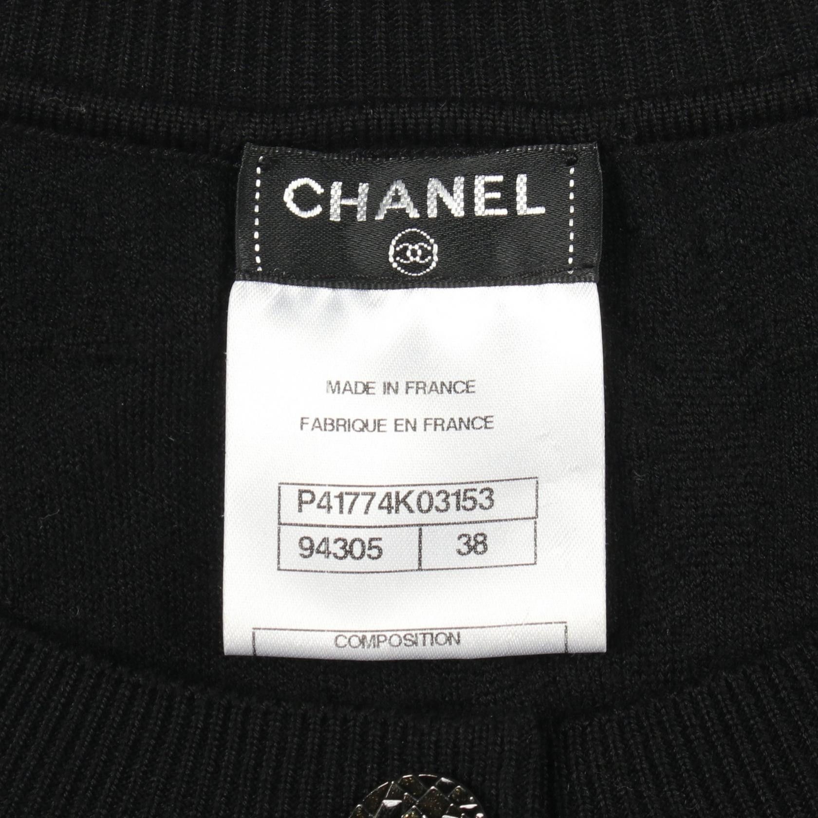 Chanel Chanel Chanel Frill Wool Cardigan Textile Tops P41774K03153 DUTY FREE for USA Size ONE SIZE - 3 Thumbnail