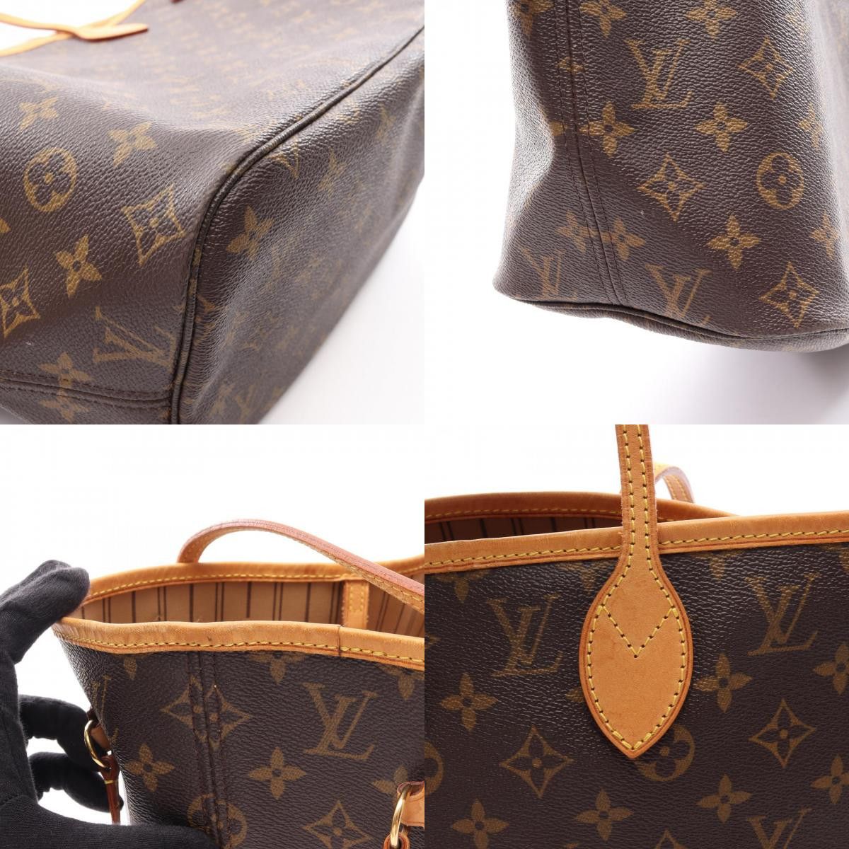 Louis Vuitton Louis Vuitton Louis Vuitton Neverfull Monogram Tote Bag Textile Tote Bag M40156 DUTY FREE for USA Size ONE SIZE - 9 Thumbnail
