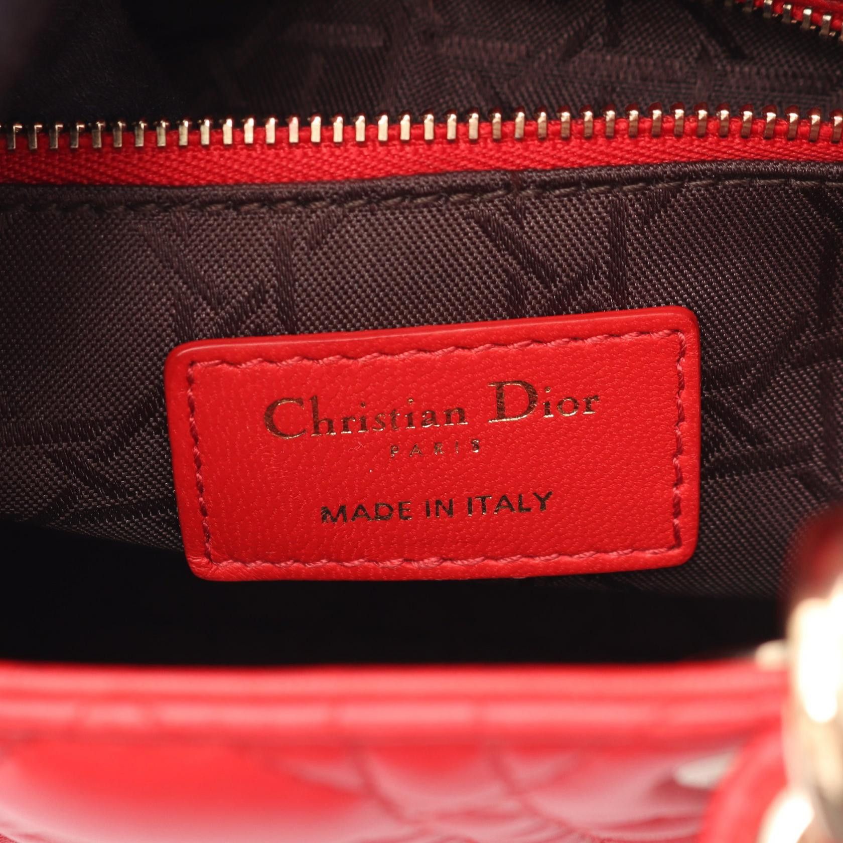 Dior Dior Dior LADY DIOR MY ABCDIOR Leather Handbag Leather Handbag DUTY FREE for USA Size ONE SIZE - 4 Thumbnail