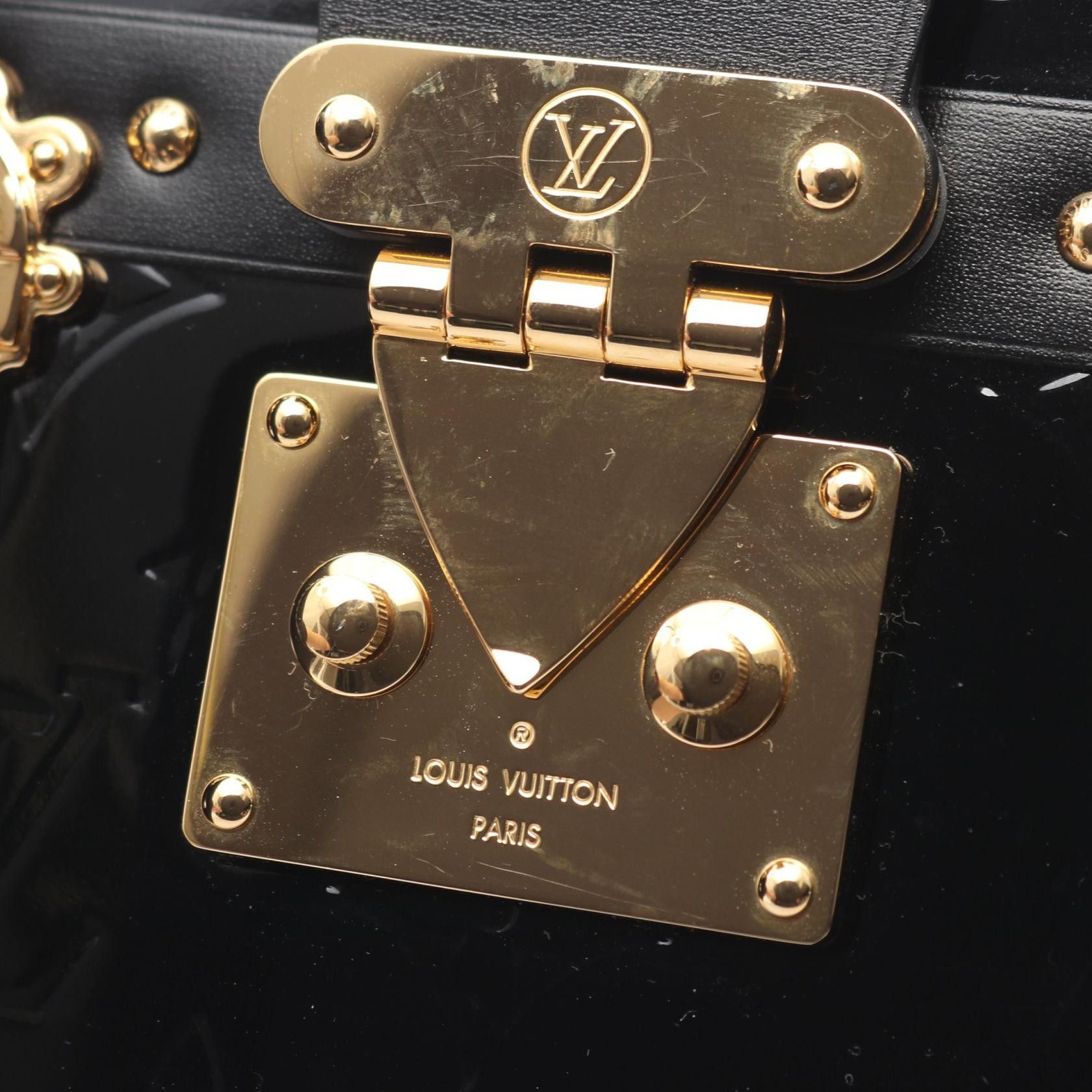 Louis Vuitton Louis Vuitton Louis Vuitton Petite Malle Monogram Vernis leather shoulder bag Leather Shoulder Bag M54180 DUTY FREE for USA Size ONE SIZE - 9 Thumbnail