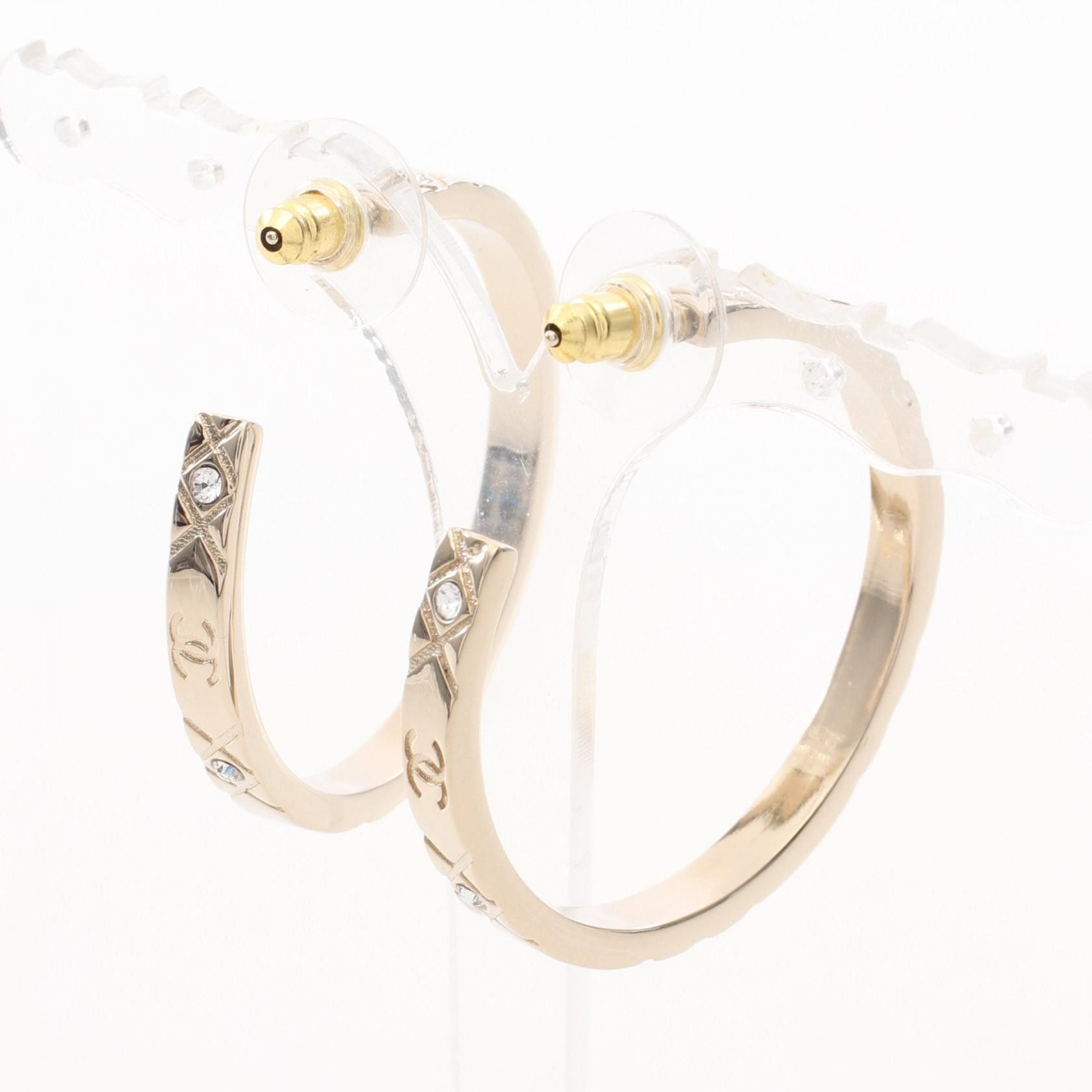 Chanel Chanel Chanel Coco Mark Hoop Earrings Metal Earrings DUTY FREE for USA Size ONE SIZE - 3 Thumbnail