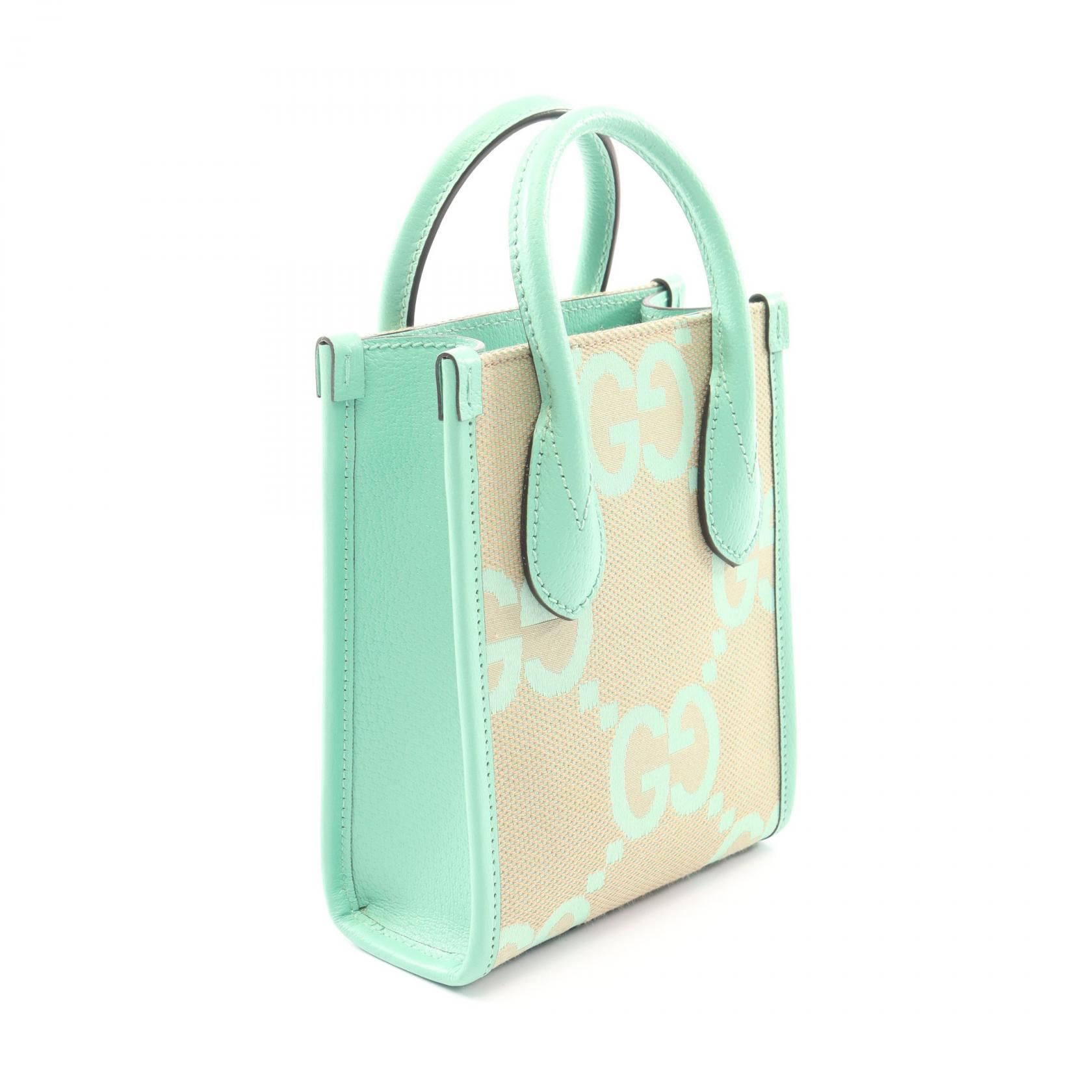 Gucci Gucci Gucci Interlocking G Jumbo GG Canvas Leather 2way Tote Bag Textile Tote Bag 671623 DUTY FREE for USA Size ONE SIZE - 2 Thumbnail