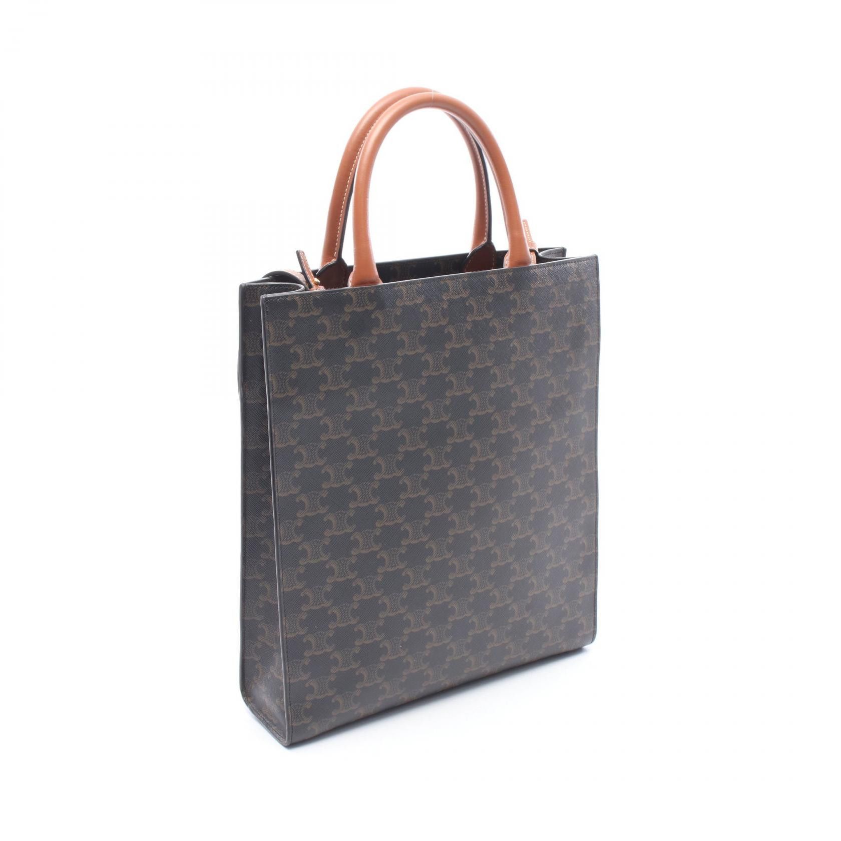 Celine Celine CELINE Small Vertical Cabas Triomphe Coated Canvas Leather 2way Tote Bag Plastic / Synthetic Tote Bag 191542 DUTY FREE for USA Size ONE SIZE - 2 Thumbnail