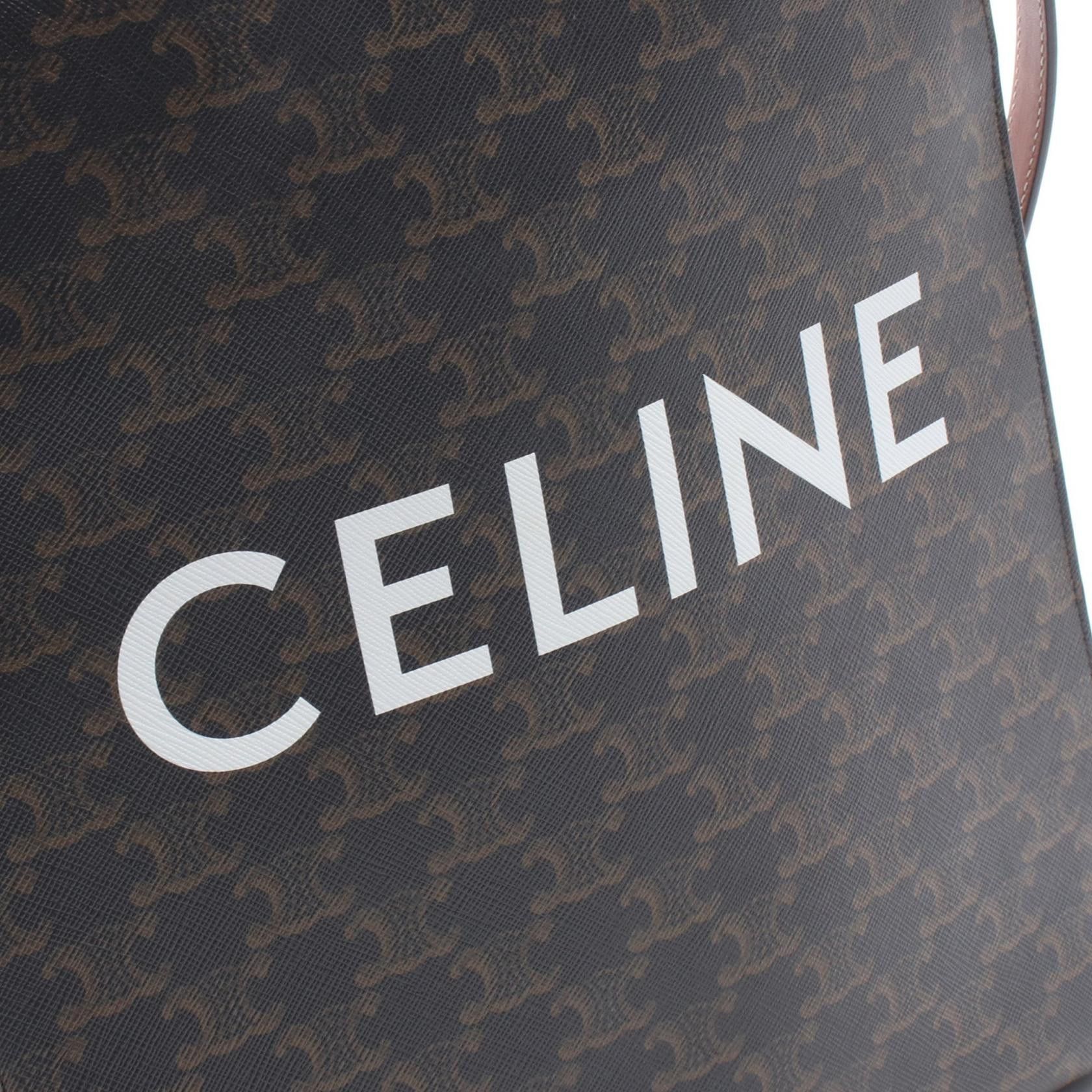 Celine Celine CELINE Small Vertical Cabas Triomphe Coated Canvas Leather 2way Tote Bag Plastic / Synthetic Tote Bag 191542 DUTY FREE for USA Size ONE SIZE - 4 Thumbnail