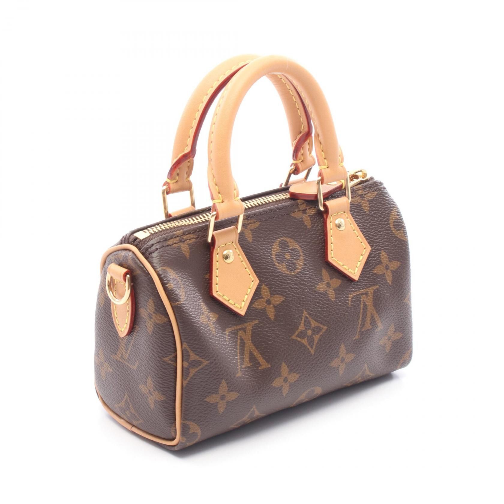 Louis Vuitton Louis Vuitton Louis Vuitton Nano Speedy Monogram Coated Canvas Handbag Textile Handbag M81085 DUTY FREE for USA Size ONE SIZE - 2 Thumbnail