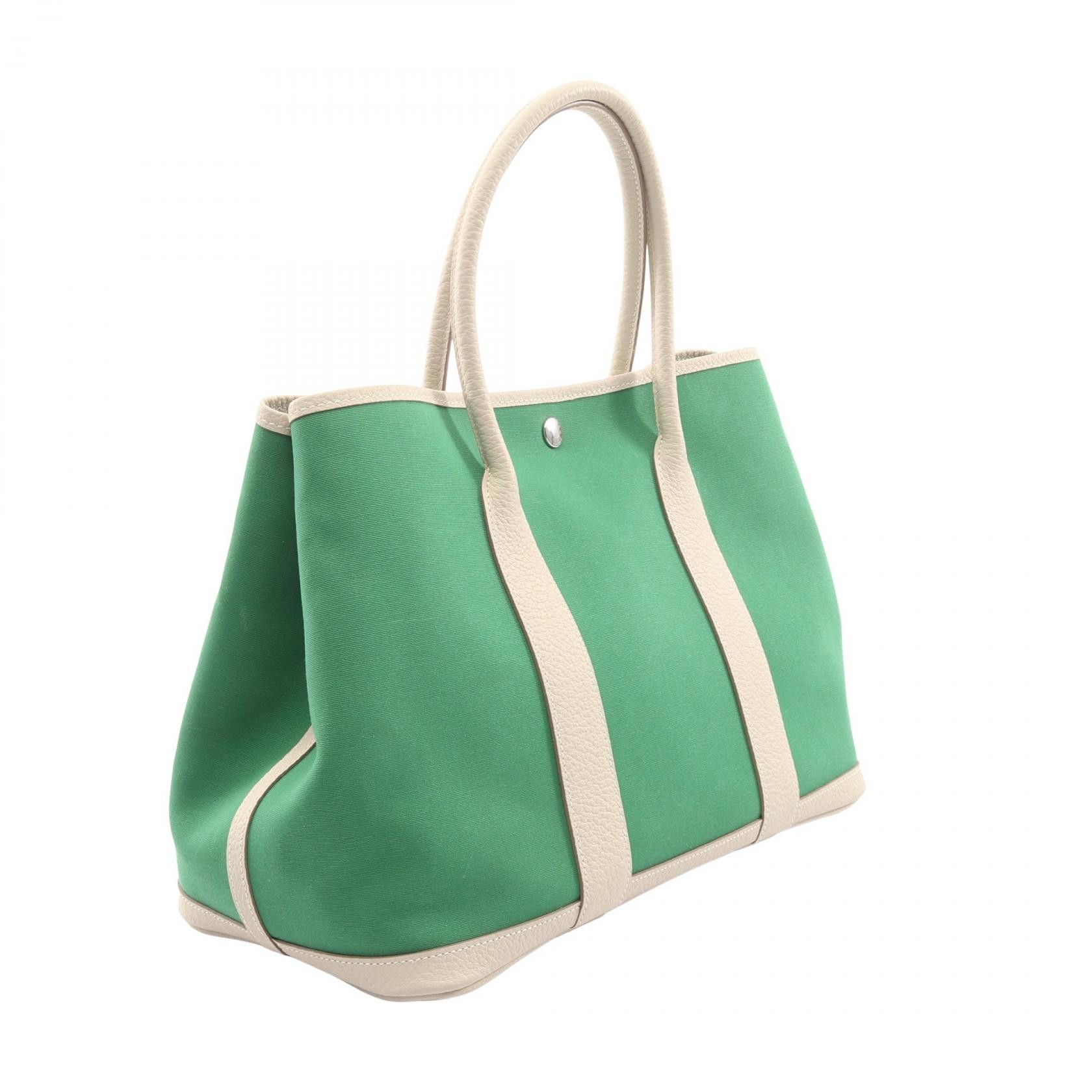 Hermes Hermes Hermes Garden Party PM Canvas Calf Tote Bag Leather Tote Bag Stamp X (2016) DUTY FREE for USA Size ONE SIZE - 2 Thumbnail