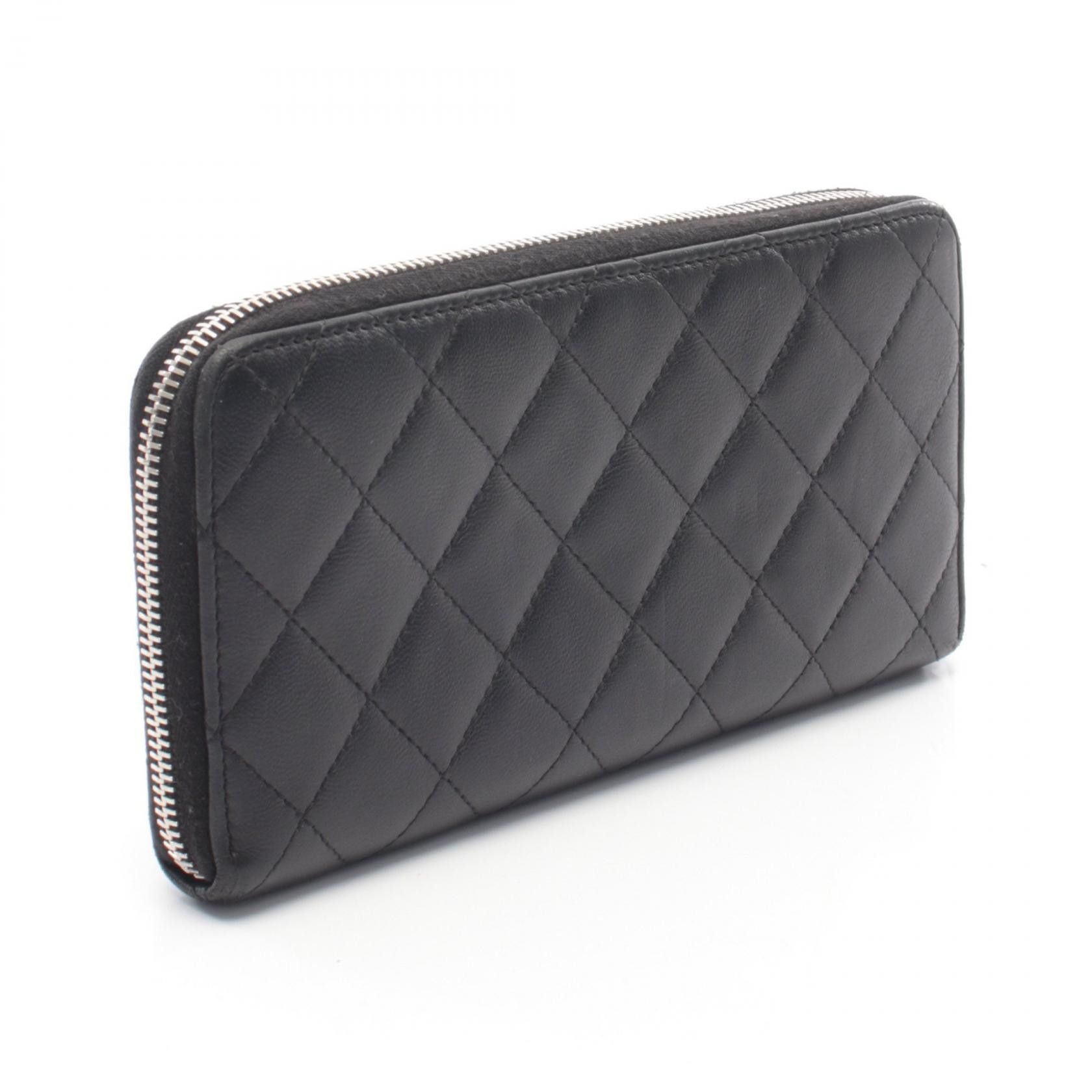 Chanel Chanel CHANEL Matelasse Lambskin Long Zip Wallet Leather Long Wallet A50097 DUTY FREE for USA Size ONE SIZE - 2 Thumbnail
