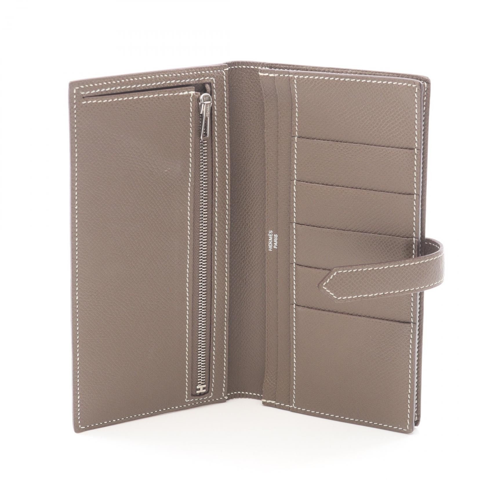 Hermes Hermes Hermes Bearn Soufflet Leather Long Wallet Leather Long Wallet Q DUTY FREE for USA Size ONE SIZE - 3 Thumbnail