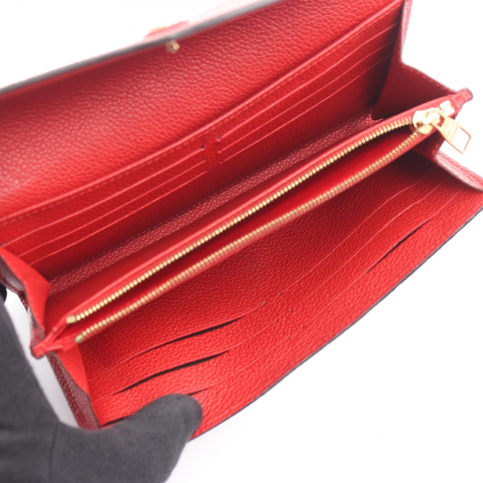 Louis Vuitton Louis Vuitton Louis Vuitton Portefeuille Sarah Monogram Empreinte Wallet Leather Long Wallet M61181 DUTY FREE for USA Size ONE SIZE - 3 Thumbnail