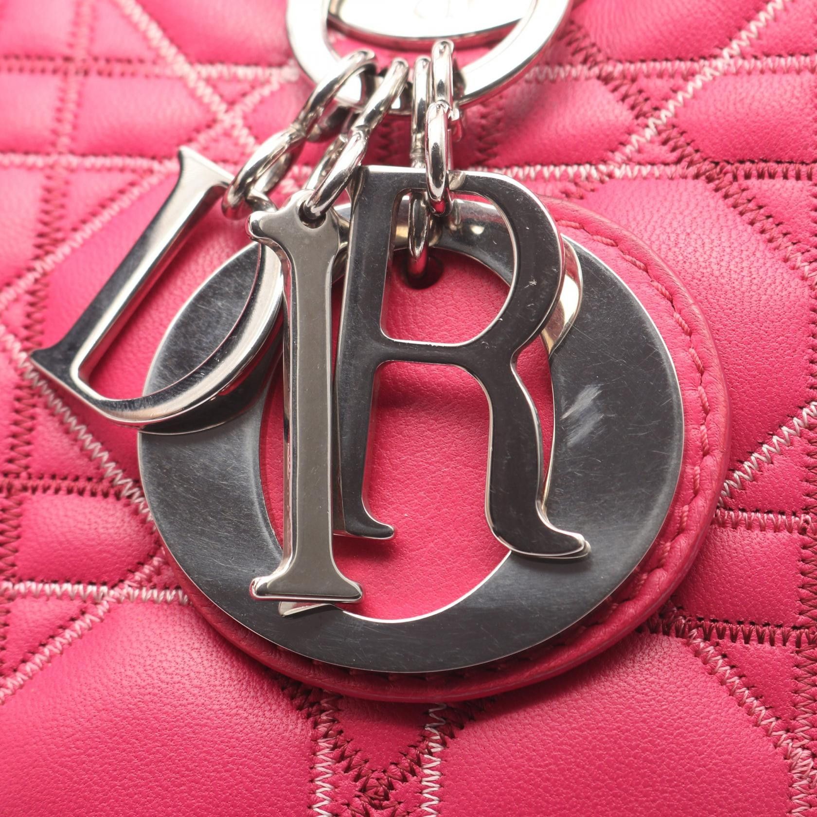 Dior Dior Dior LADY DIOR Leather 2way Handbag Leather Handbag DUTY FREE for USA Size ONE SIZE - 9 Thumbnail