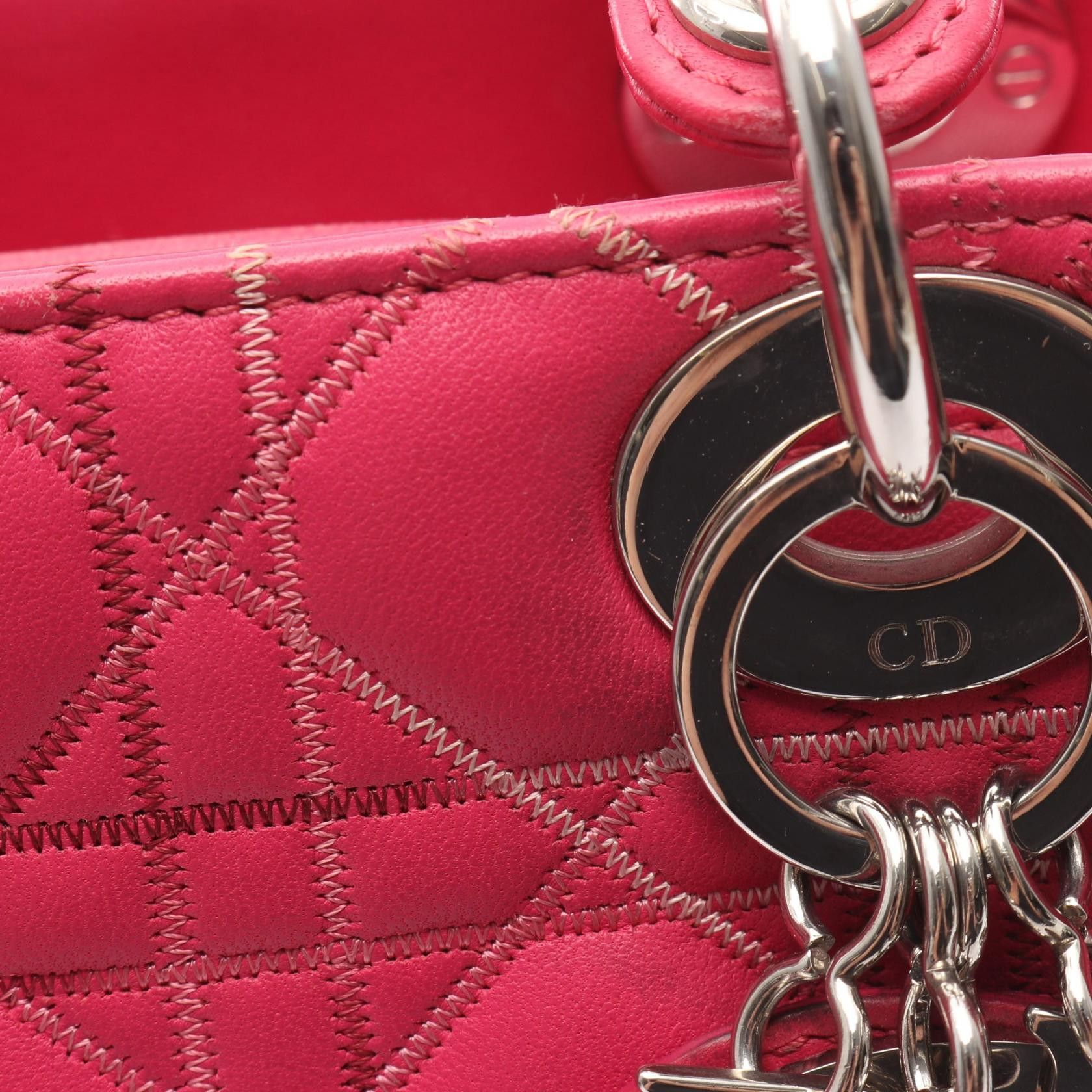 Dior Dior Dior LADY DIOR Leather 2way Handbag Leather Handbag DUTY FREE for USA Size ONE SIZE - 8 Thumbnail