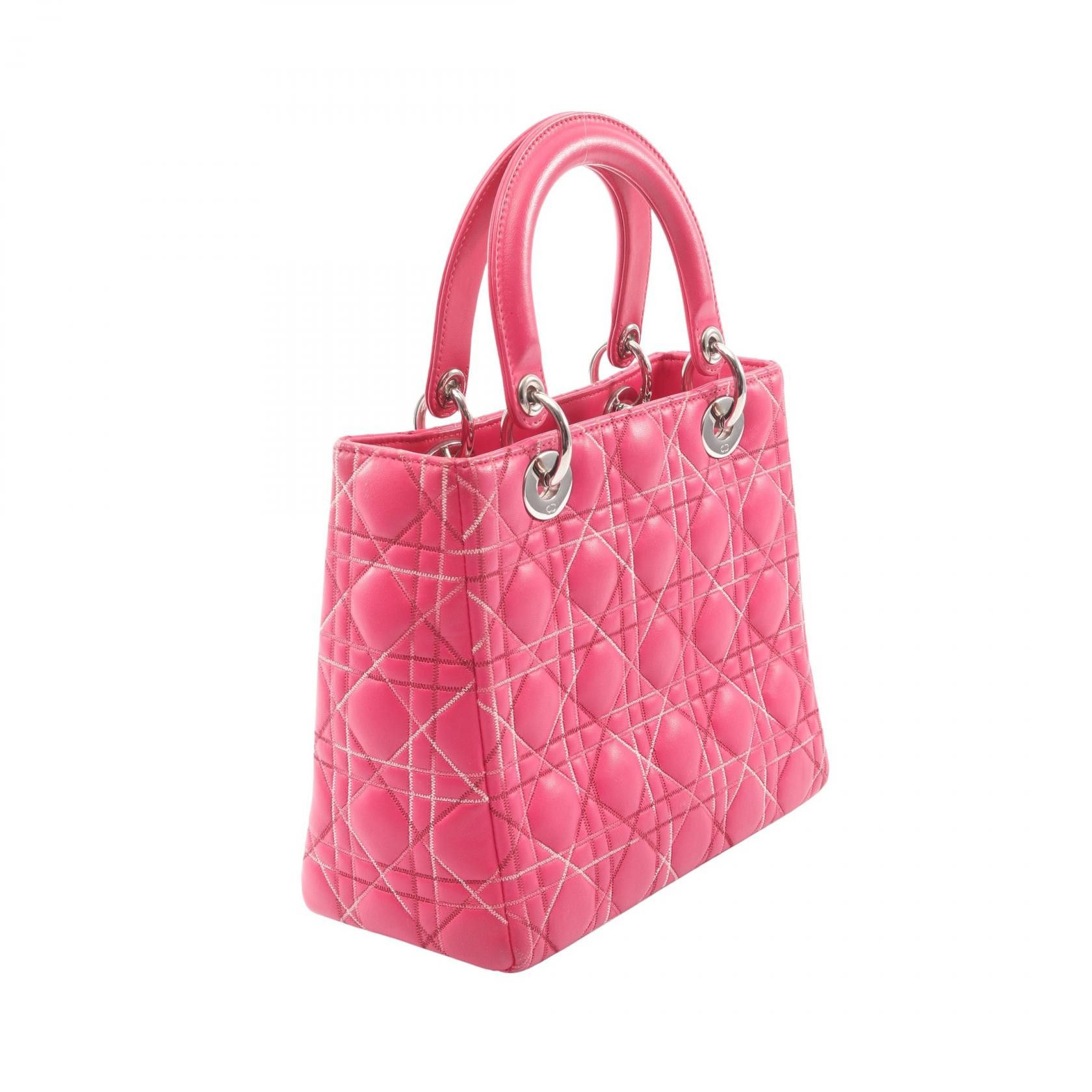 Dior Dior Dior LADY DIOR Leather 2way Handbag Leather Handbag DUTY FREE for USA Size ONE SIZE - 2 Thumbnail