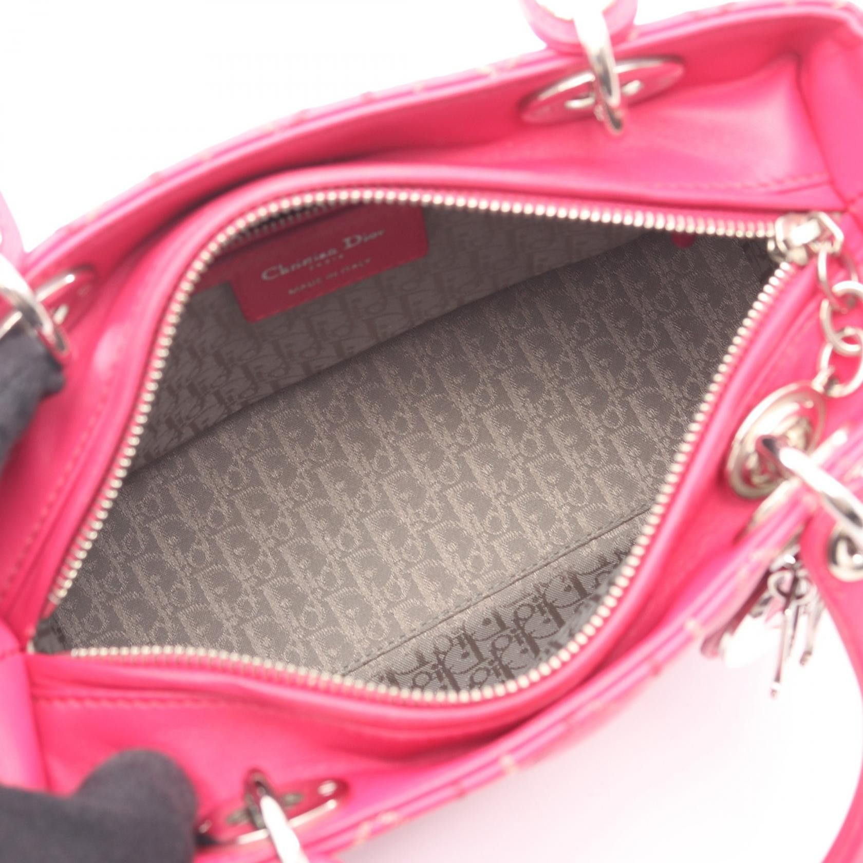 Dior Dior Dior LADY DIOR Leather 2way Handbag Leather Handbag DUTY FREE for USA Size ONE SIZE - 3 Thumbnail