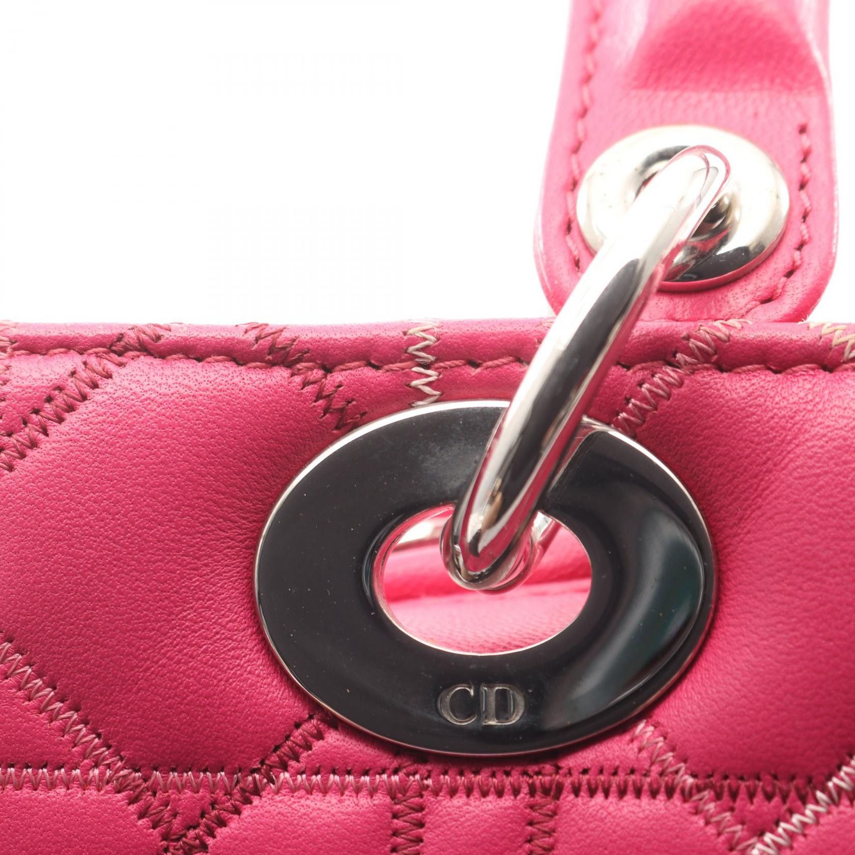 Dior Dior Dior LADY DIOR Leather 2way Handbag Leather Handbag DUTY FREE for USA Size ONE SIZE - 7 Thumbnail