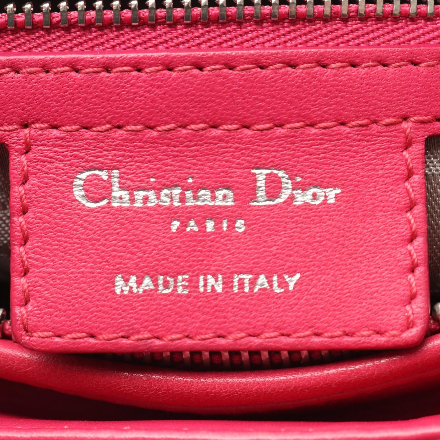 Dior Dior Dior LADY DIOR Leather 2way Handbag Leather Handbag DUTY FREE for USA Size ONE SIZE - 4 Thumbnail