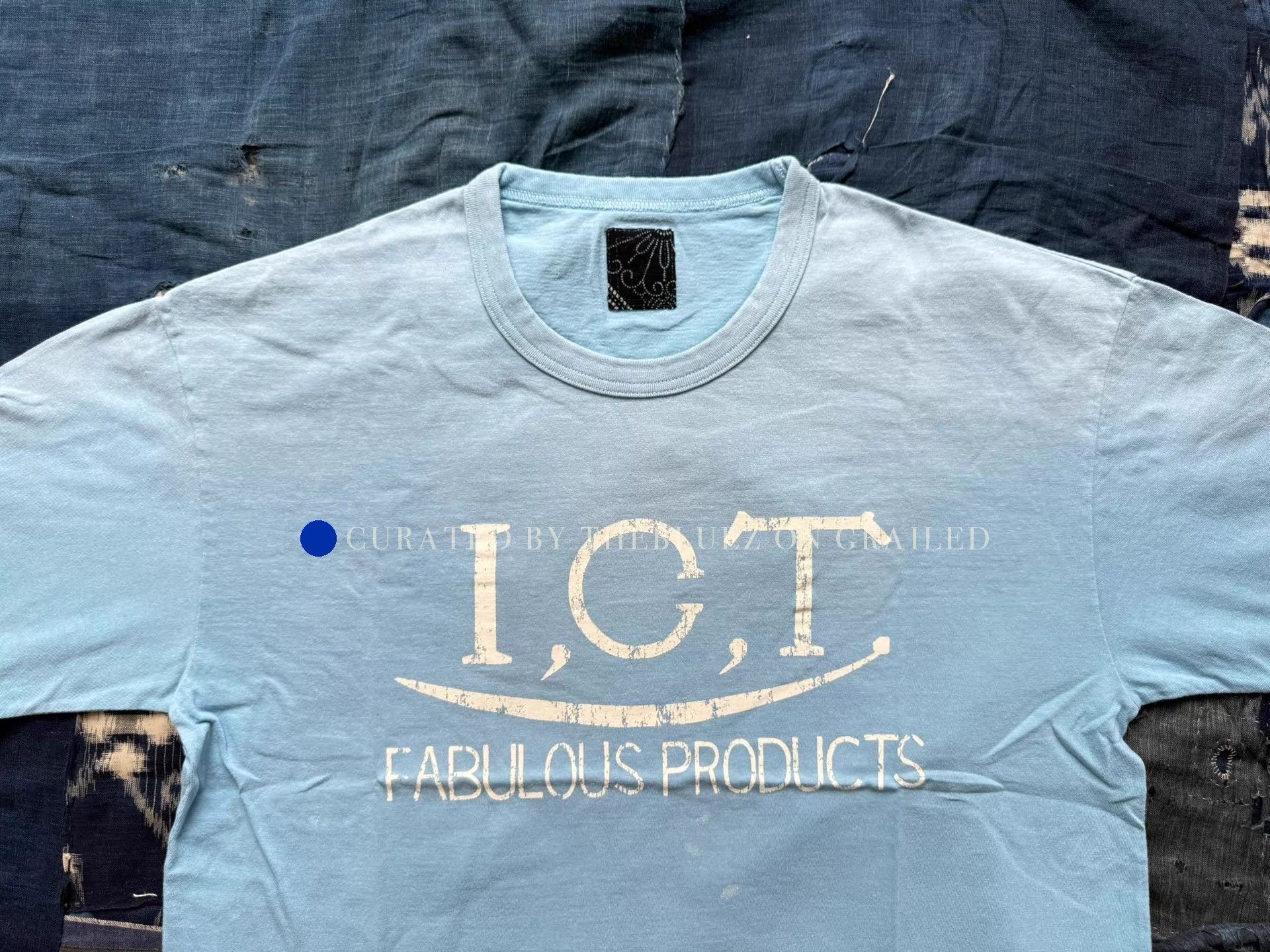 Visvim Washed Print Short Sleeve Tee in Blue Size US S / EU 44-46 / 1 - 3 Thumbnail
