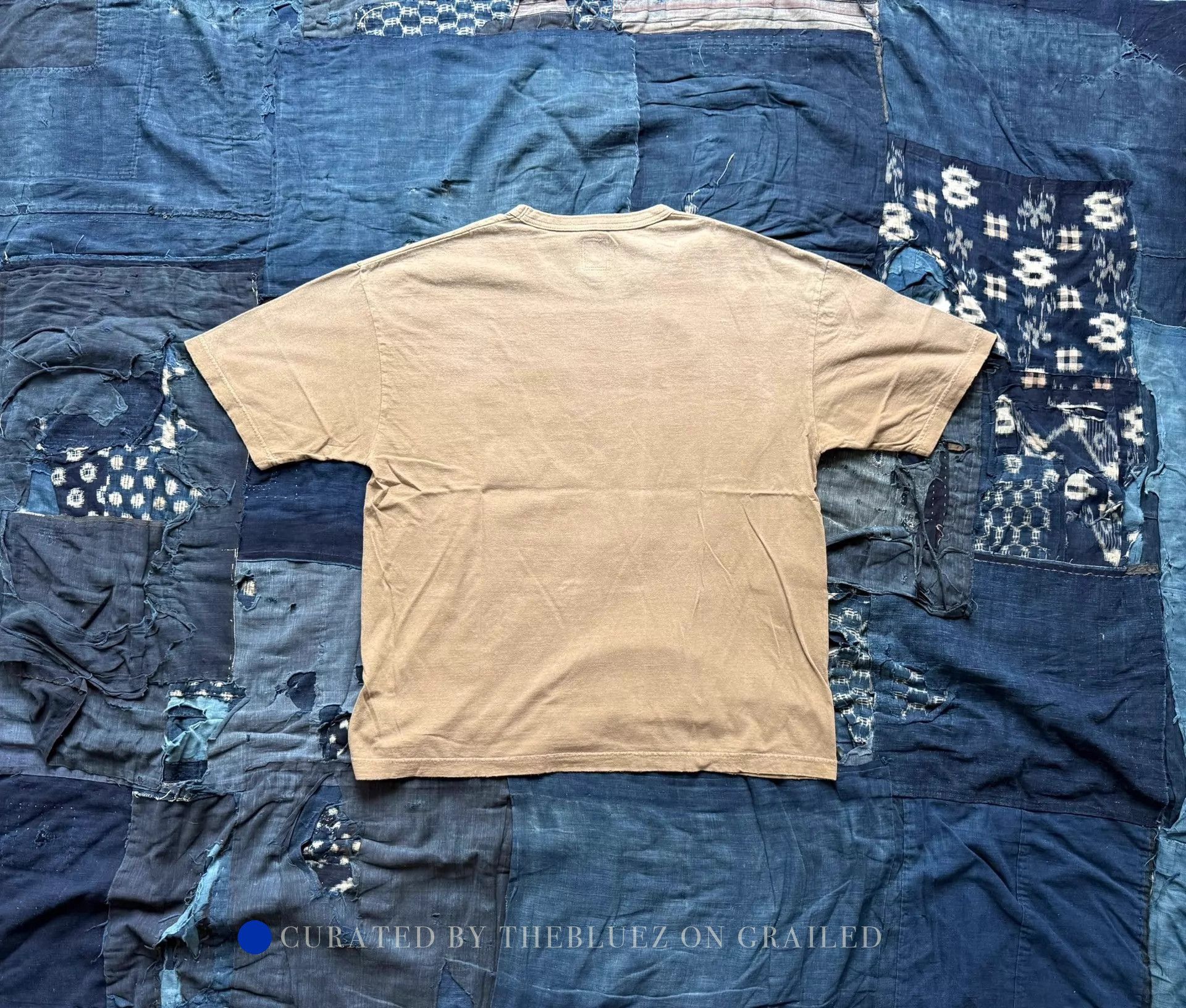 Visvim Vintage-Inspired Distressed Jumbo Tee in Beige Size US S / EU 44-46 / 1 - 2 Thumbnail