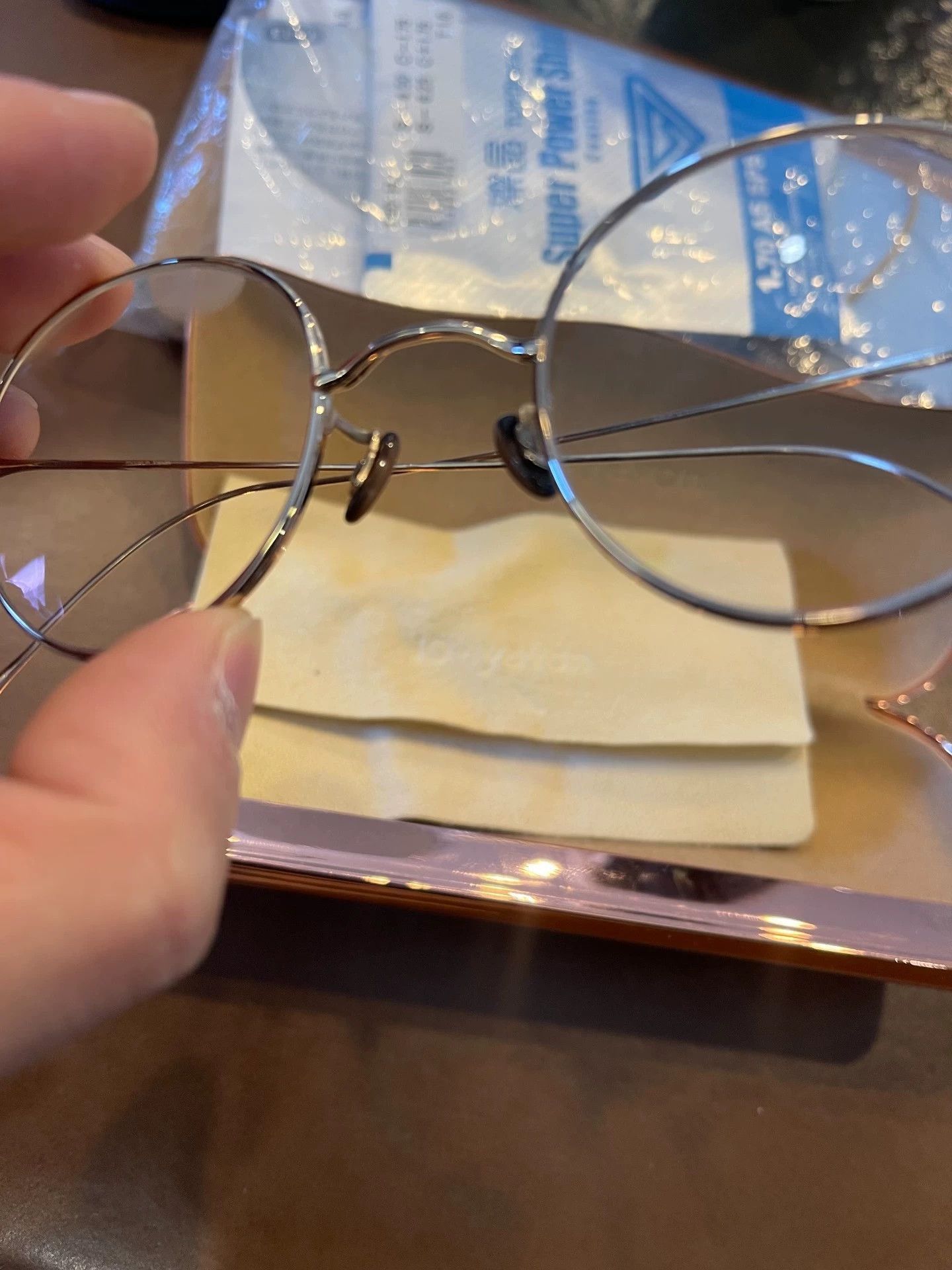 Eyevan 7285 Handmade Silver Eyewear with HD Lenses Size ONE SIZE - 4 Thumbnail