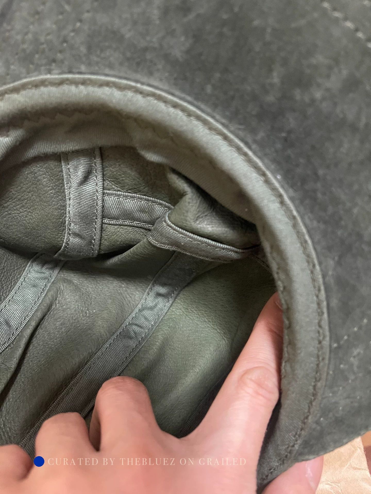 Hender Scheme Suede Dark Green Pig Jet Cap Size ONE SIZE - 6 Thumbnail