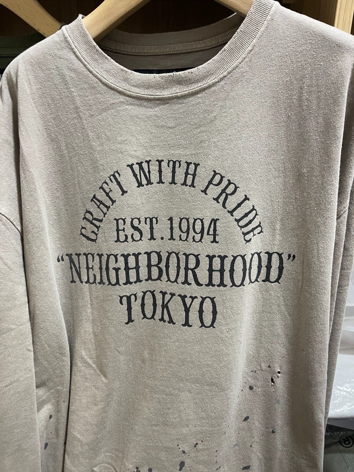 Neighborhood Distressed Multi Splat Long Sleeve Tee Size US L / EU 52-54 / 3 - 3 Thumbnail