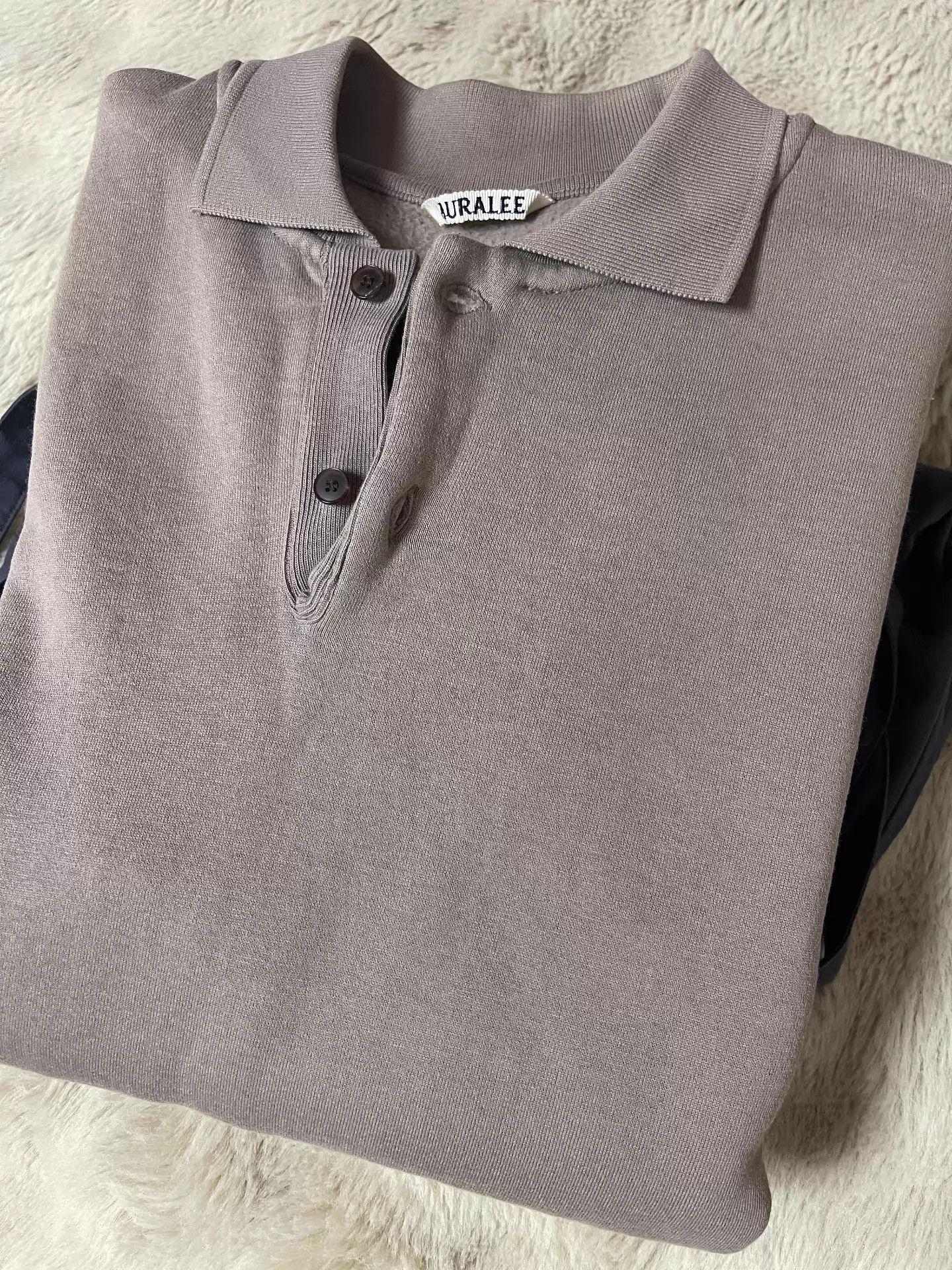 Auralee Smooth Soft Fleece Polo in Brown Size US XXL / EU 58 / 5 - 3 Thumbnail