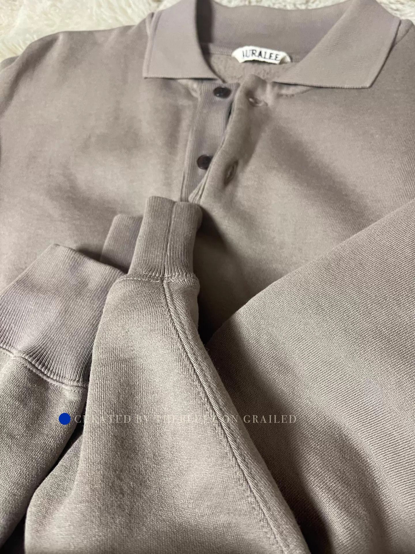 Auralee Smooth Soft Fleece Polo in Brown Size US XXL / EU 58 / 5 - 6 Thumbnail