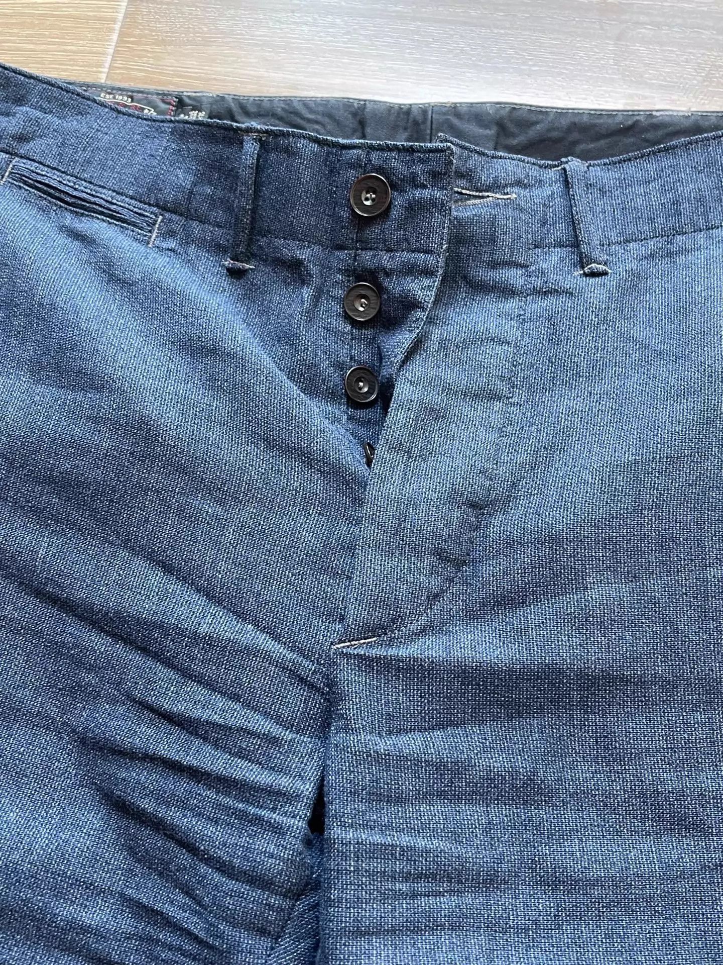 RRL Ralph Lauren Indigo Dyed Tailored Suit Pants Size US 32 / EU 48 - 2 Thumbnail