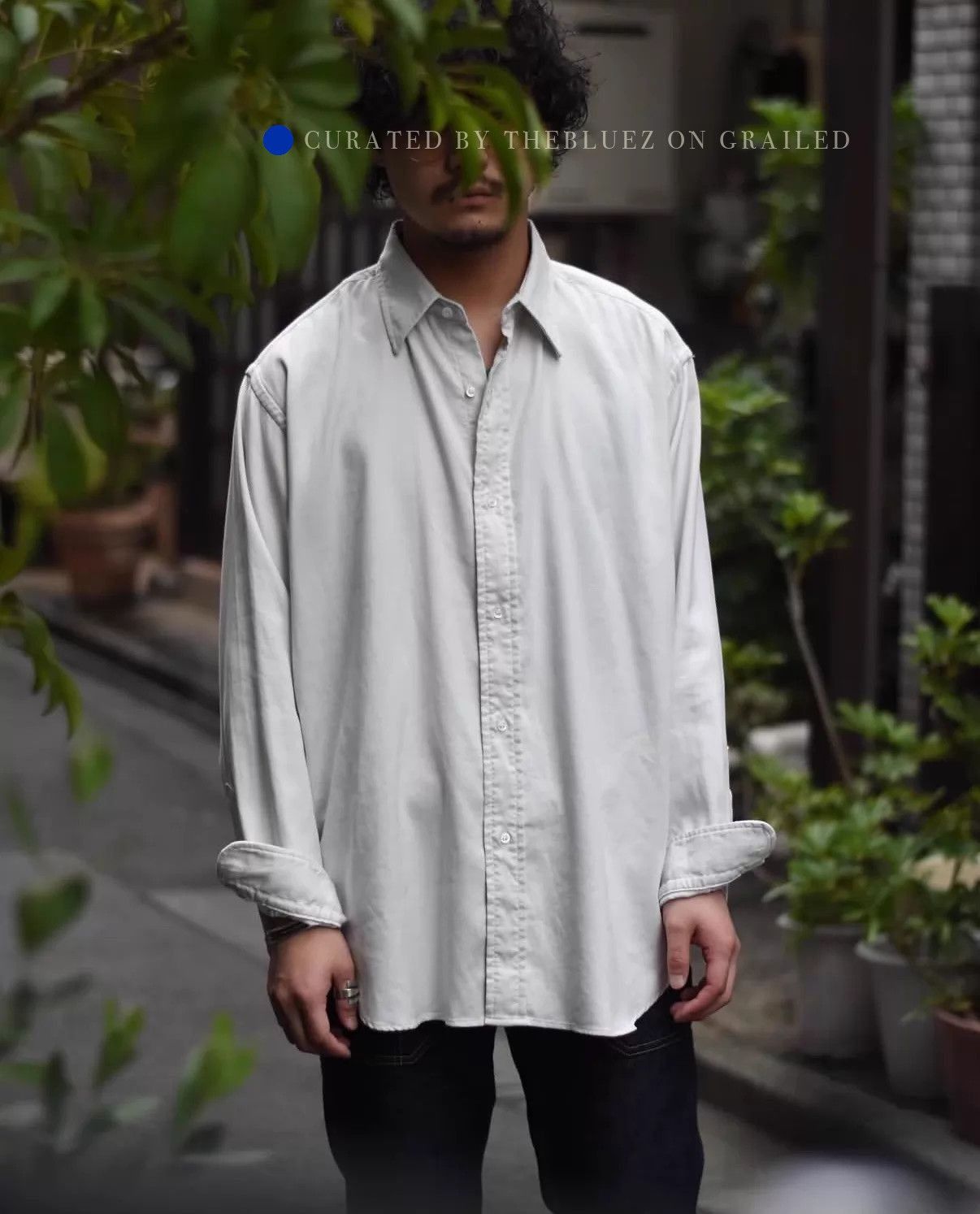 A.PRESSE Long Sleeve Double Weave Twill Shirt Size US M / EU 48-50 / 2 - 2 Thumbnail