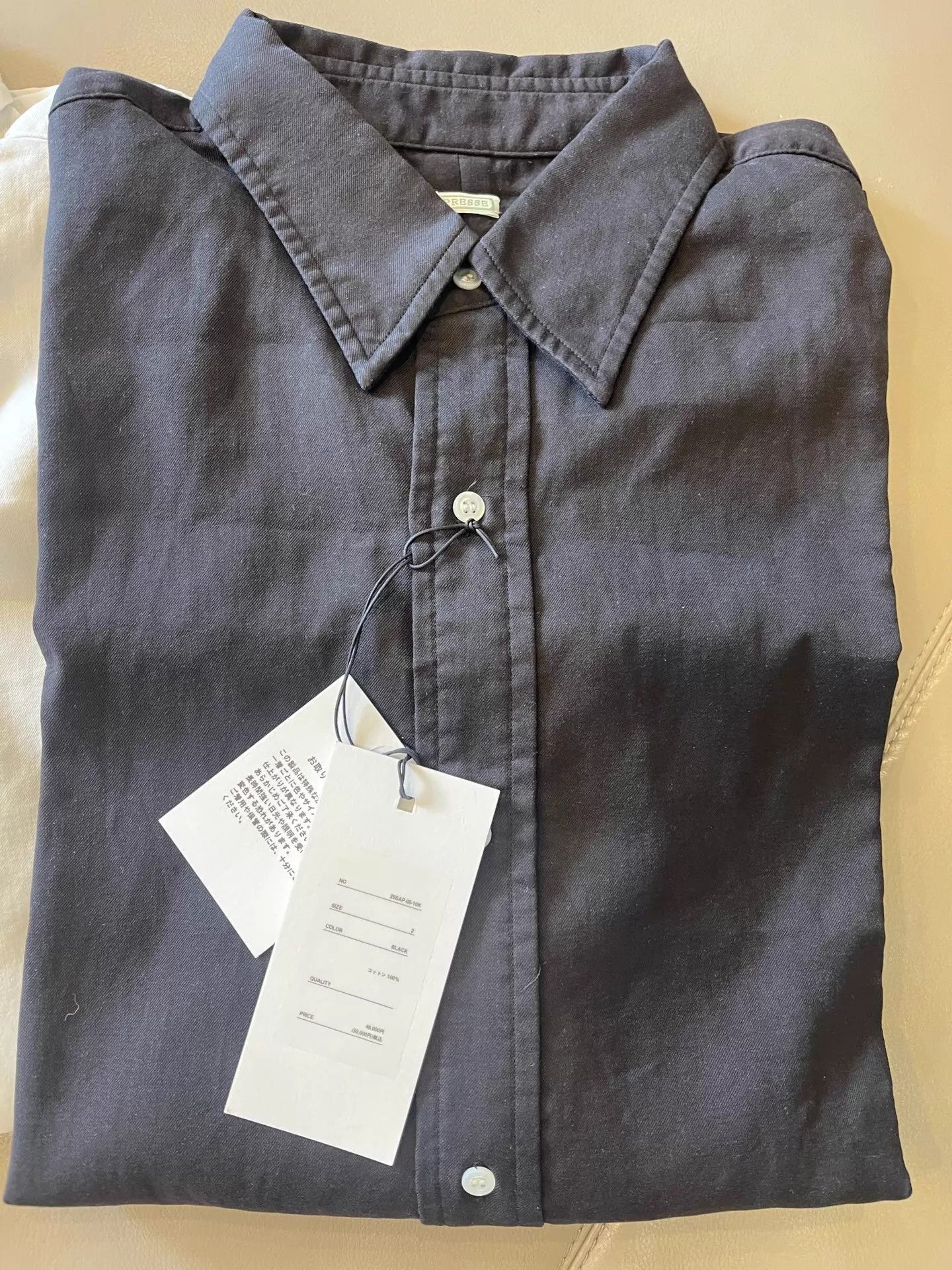 A.PRESSE Double Weave Twill Regular Shirt Size US M / EU 48-50 / 2 - 4 Thumbnail