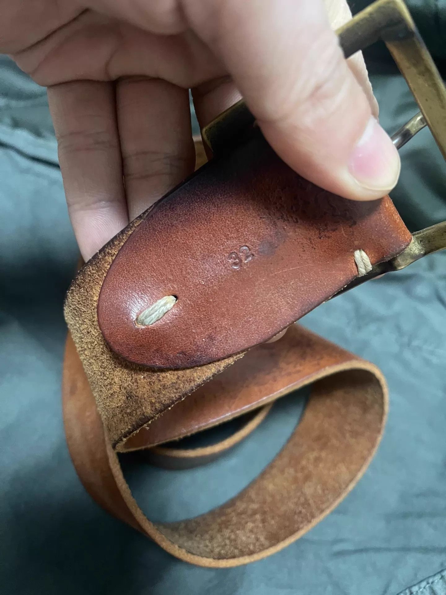 Visvim Thick Brown Leather Belt - 45MM Size ONE SIZE - 4 Thumbnail