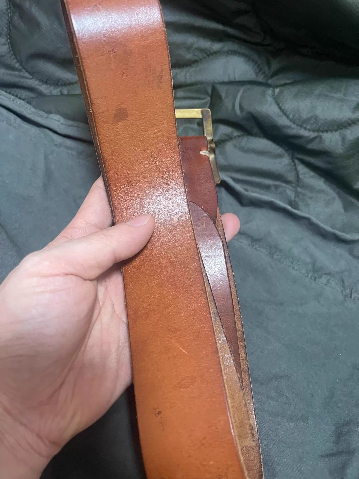 Visvim Thick Brown Leather Belt - 45MM Size ONE SIZE - 9 Thumbnail